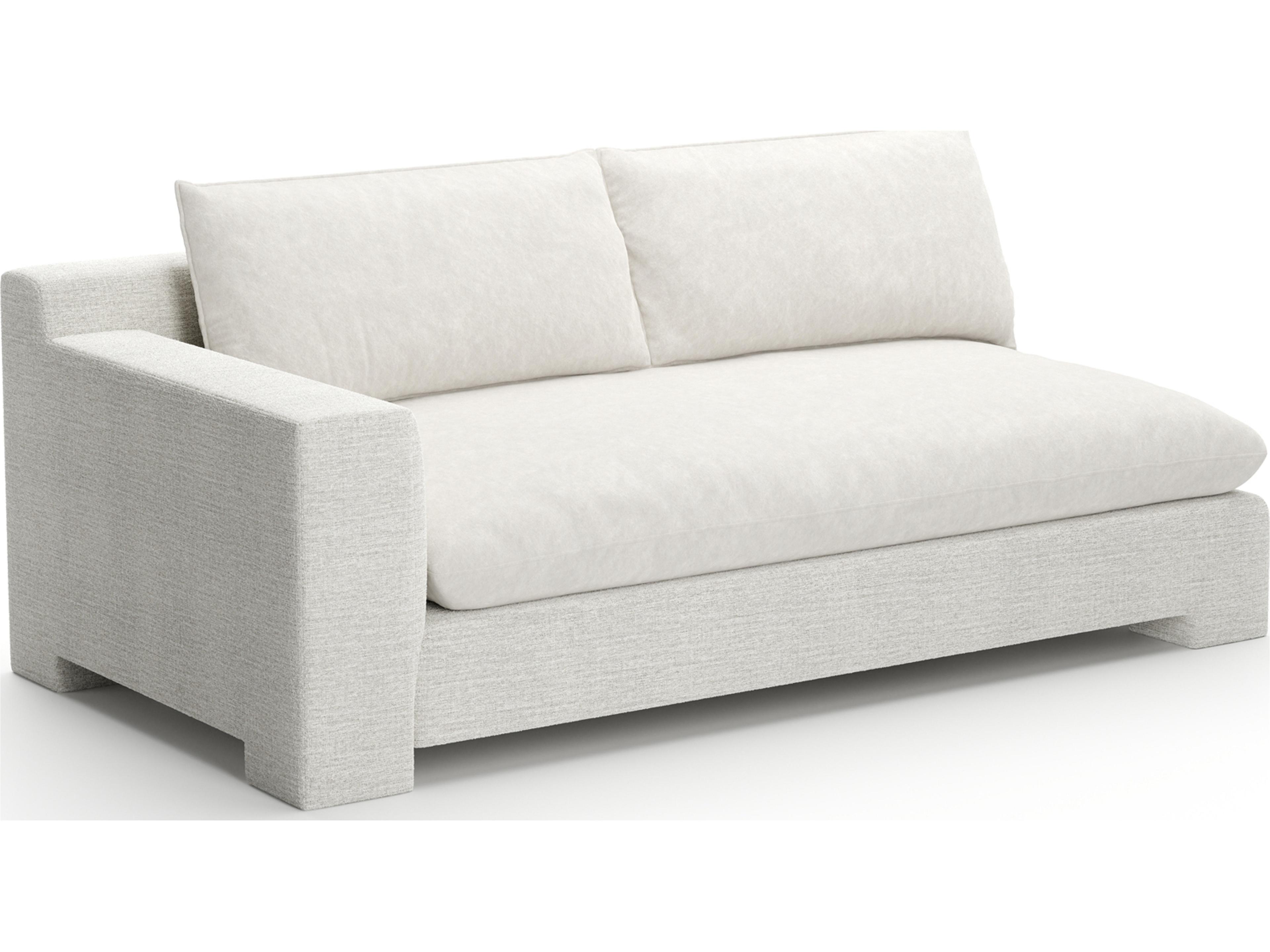 Devon White Upholstered Sectional Sofa