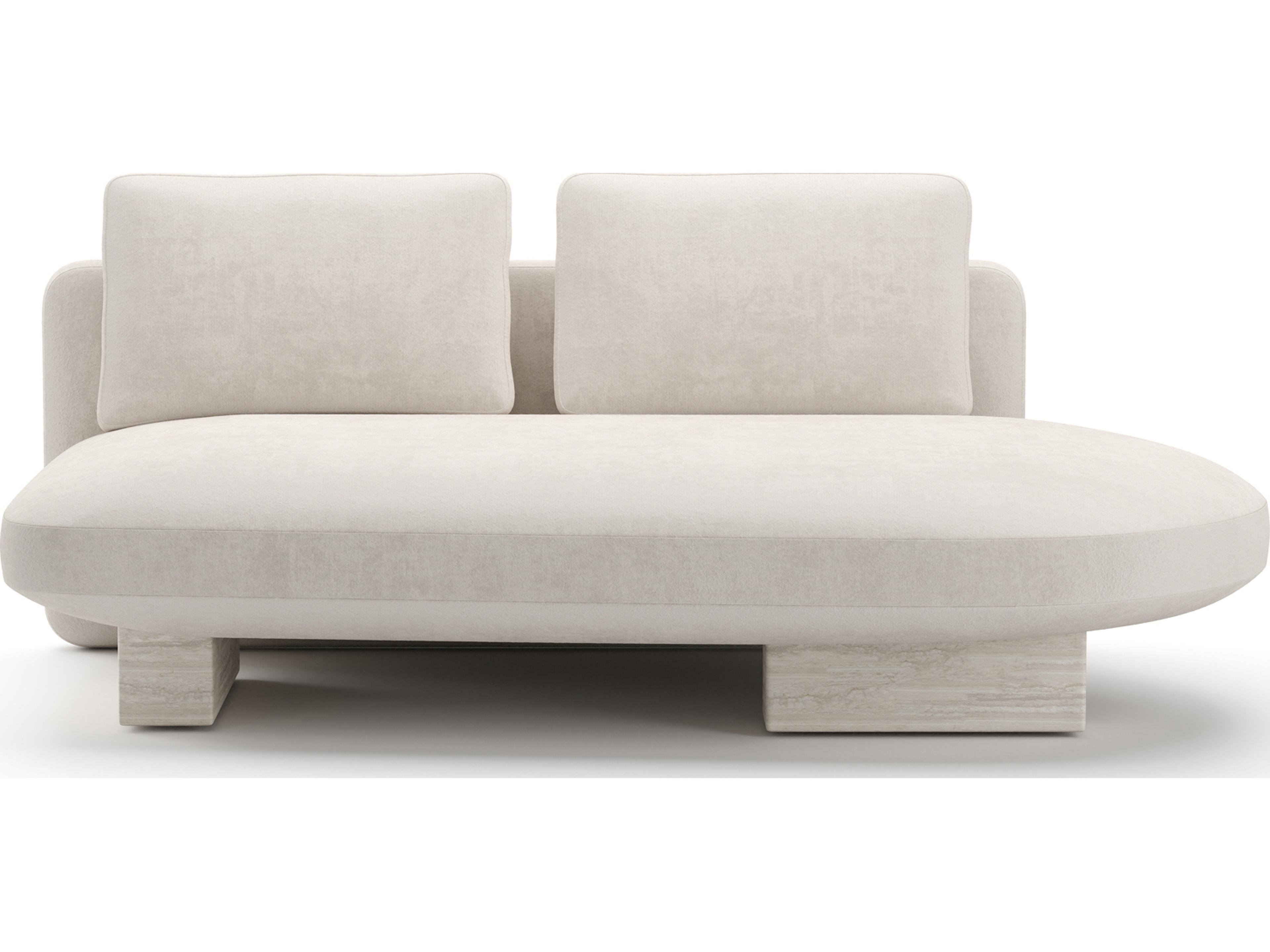 Caracole Overlap White Upholstered Loveseat
