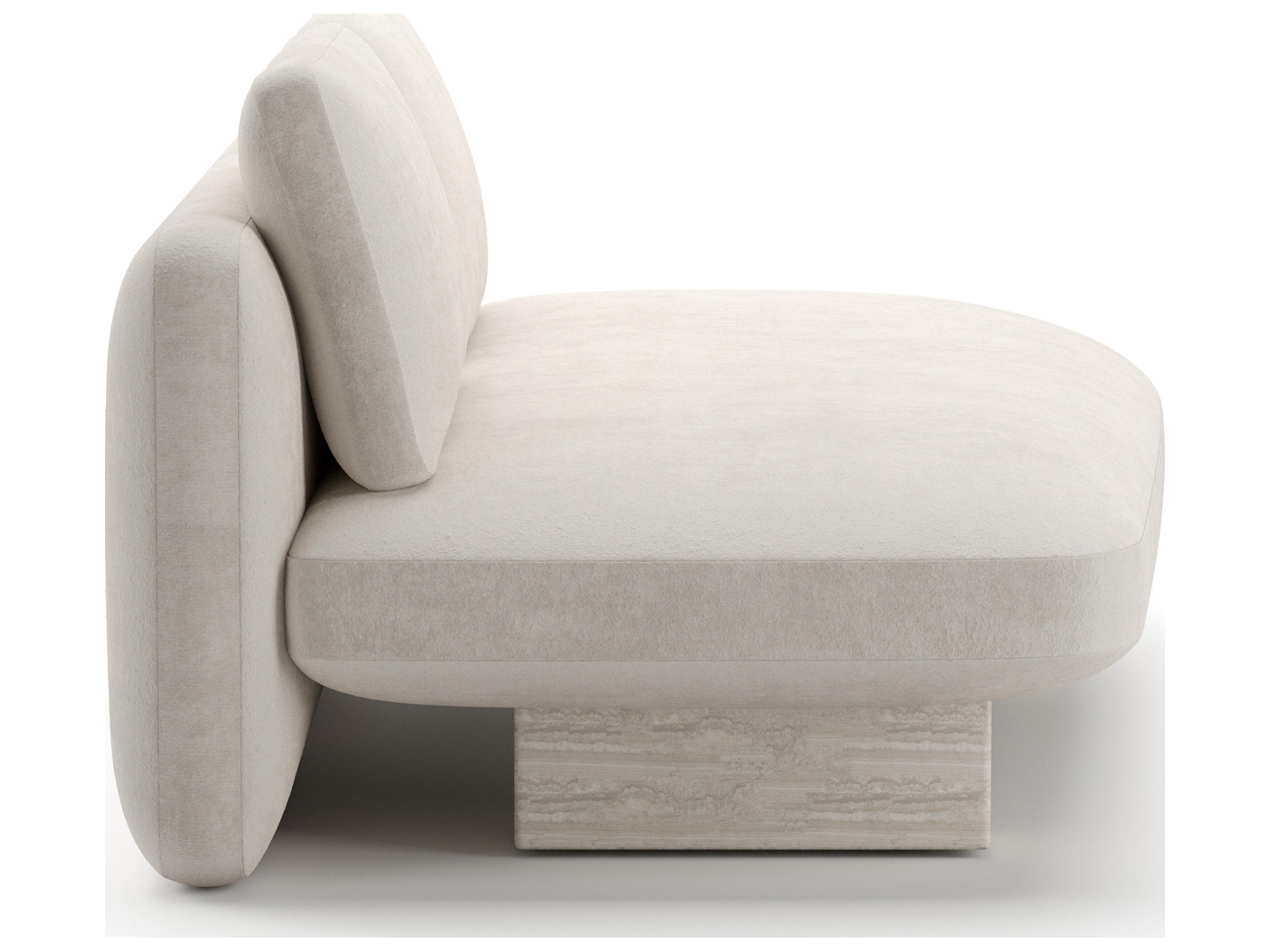 Caracole Overlap White Upholstered Loveseat