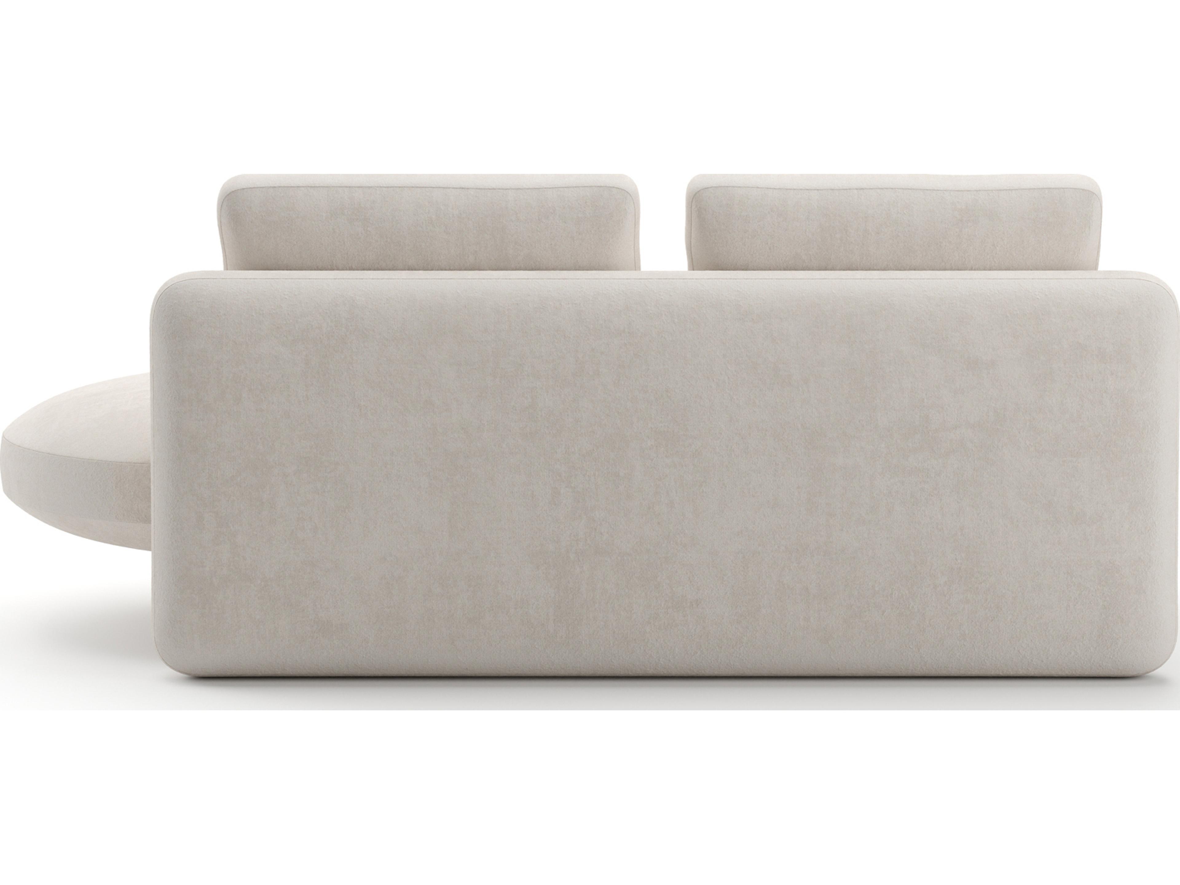 Caracole Overlap White Upholstered Loveseat