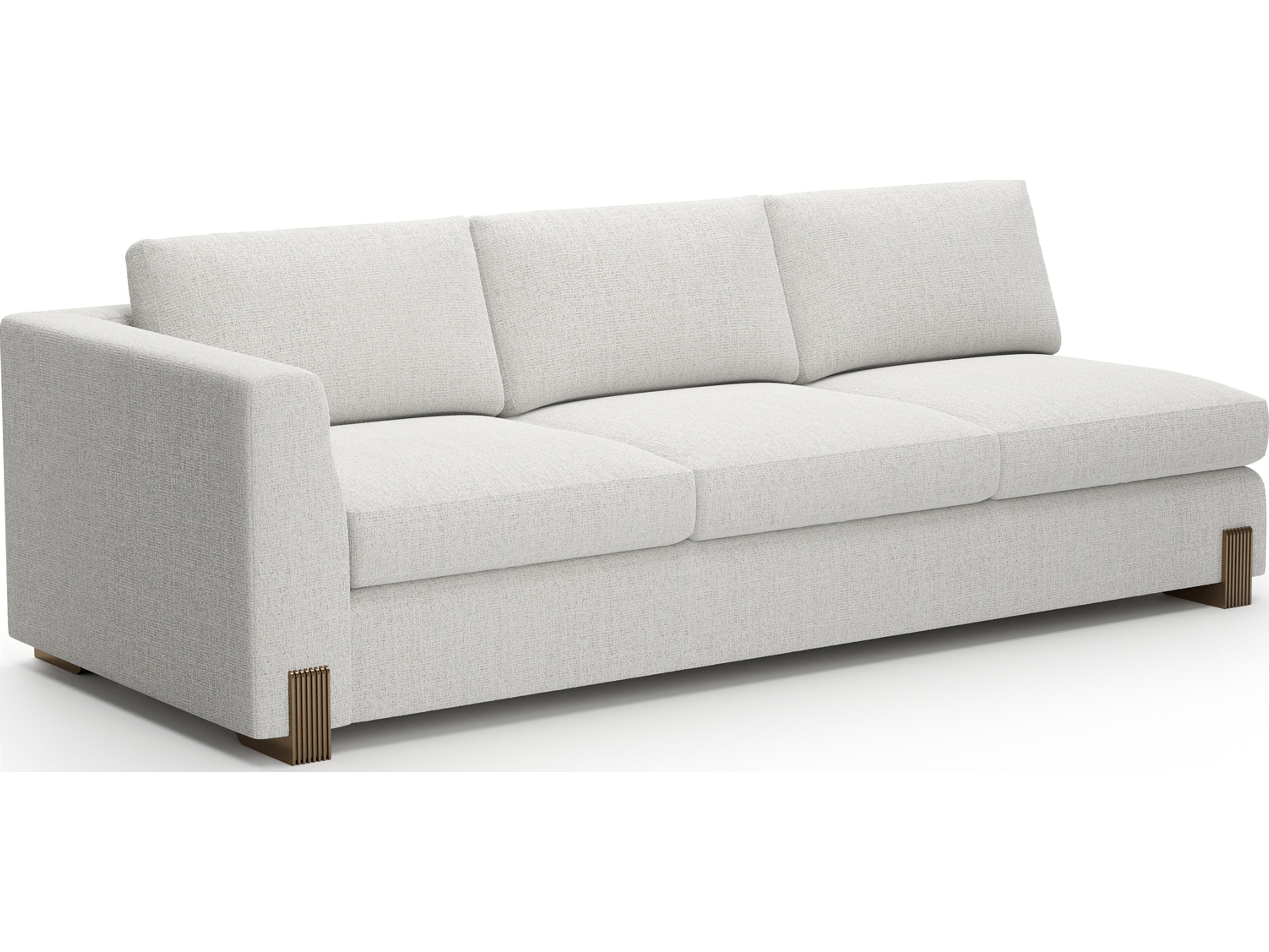 Counter Balance Cream Upholstered Sectional Sofa
