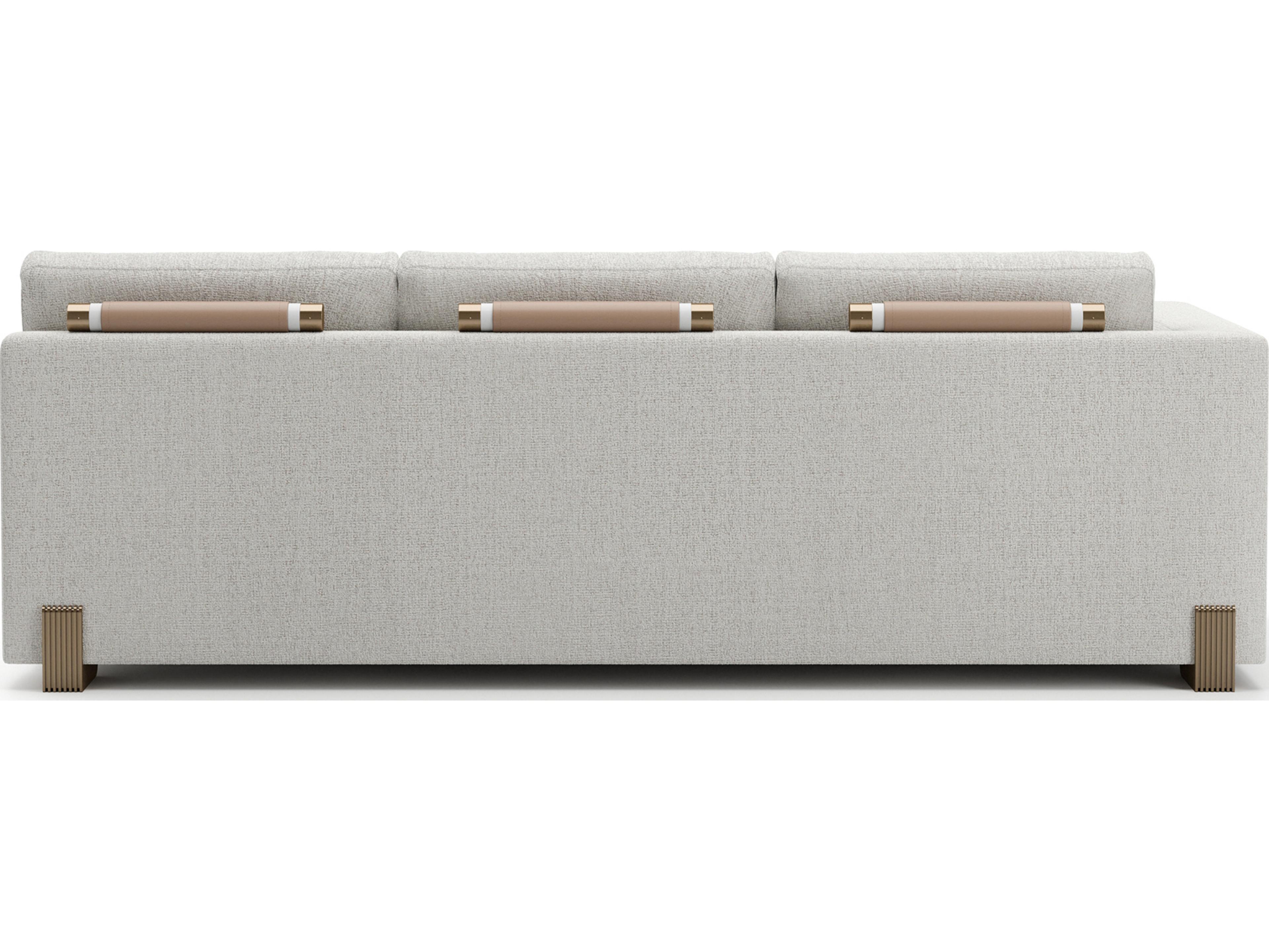 Caracole Counter Balance Cream Upholstered Sectional Sofa