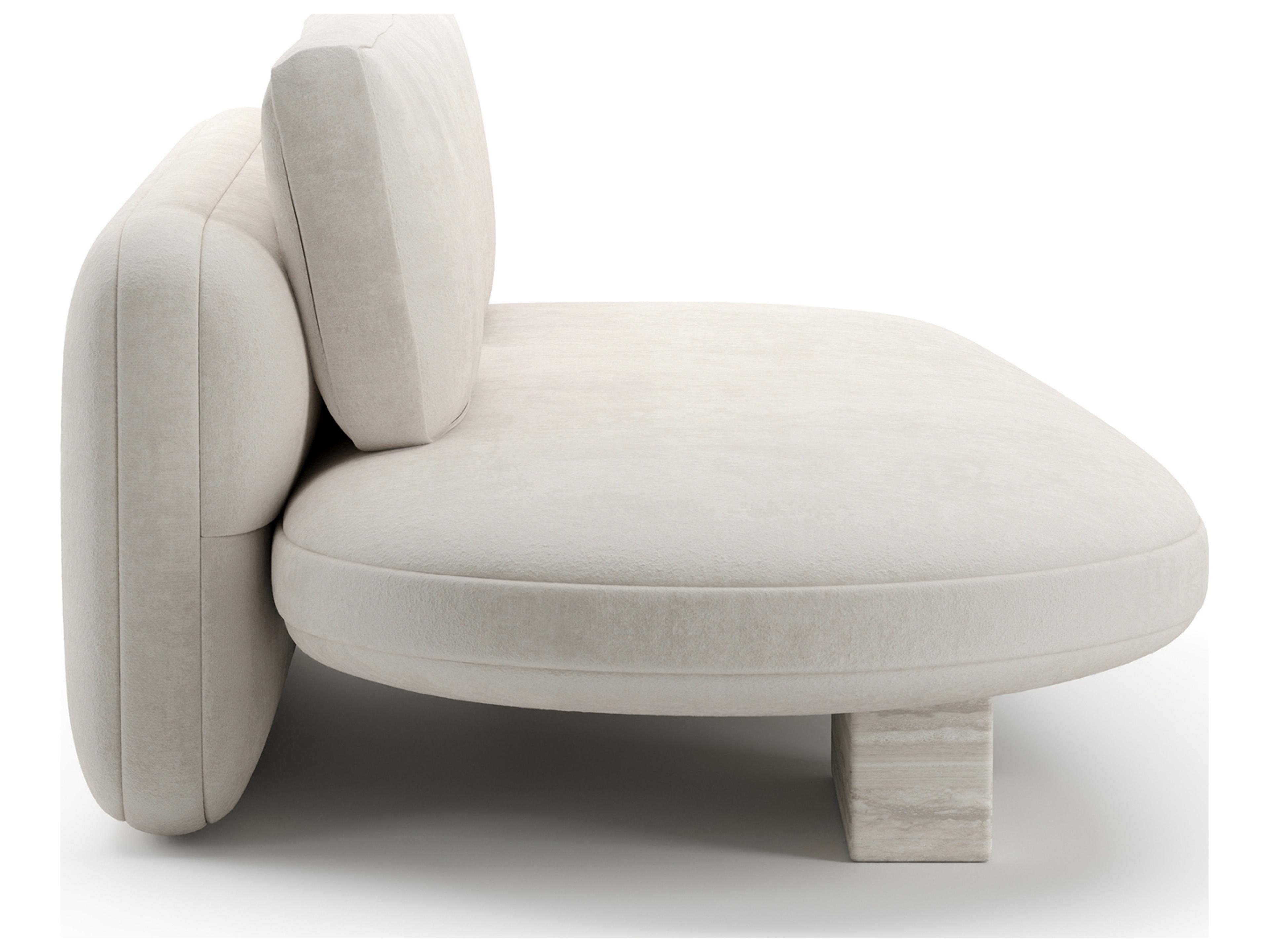 Caracole Overlap White Upholstered Loveseat