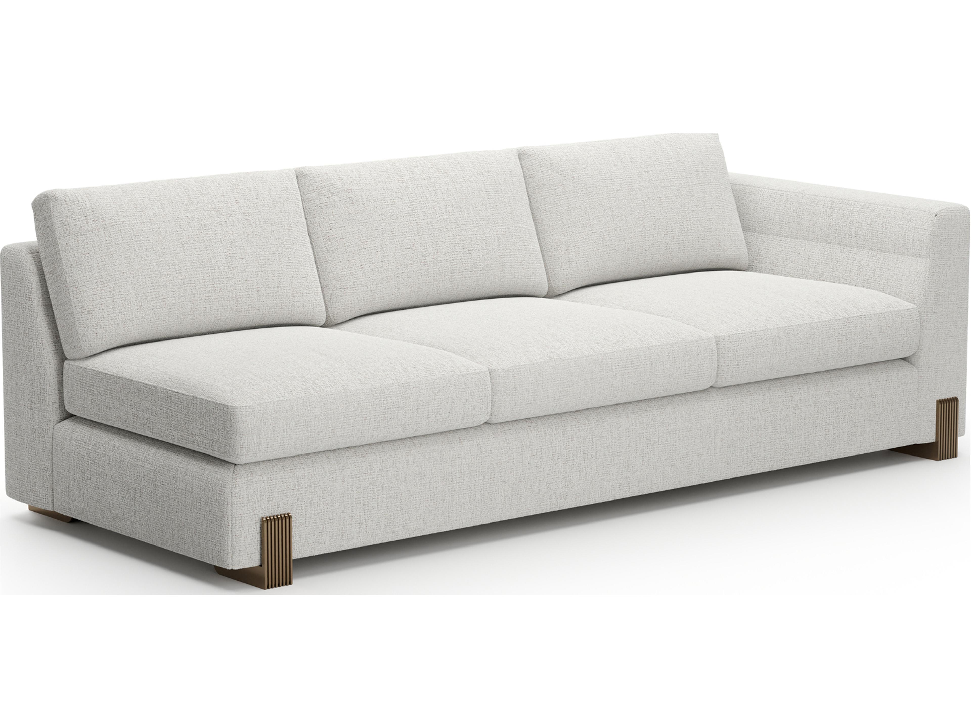 Counter Balance Cream Upholstered Sectional Sofa