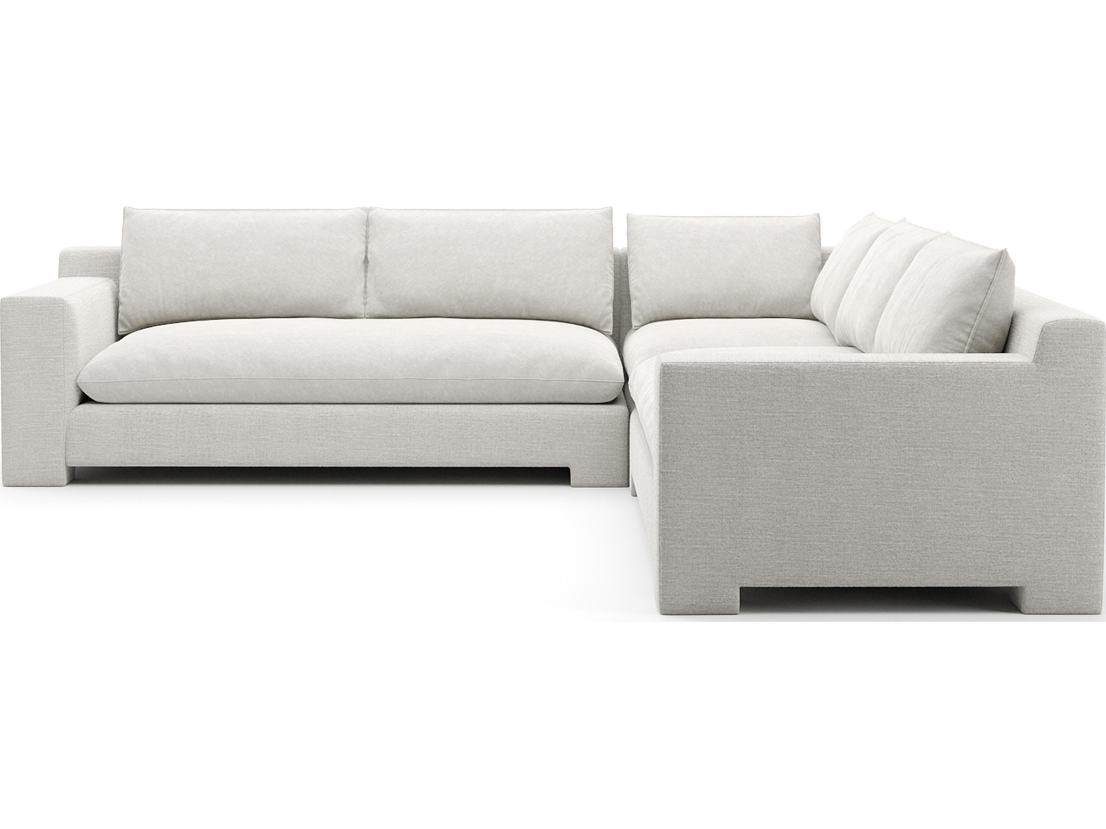 Caracole Devon White Upholstered Sectional Sofa