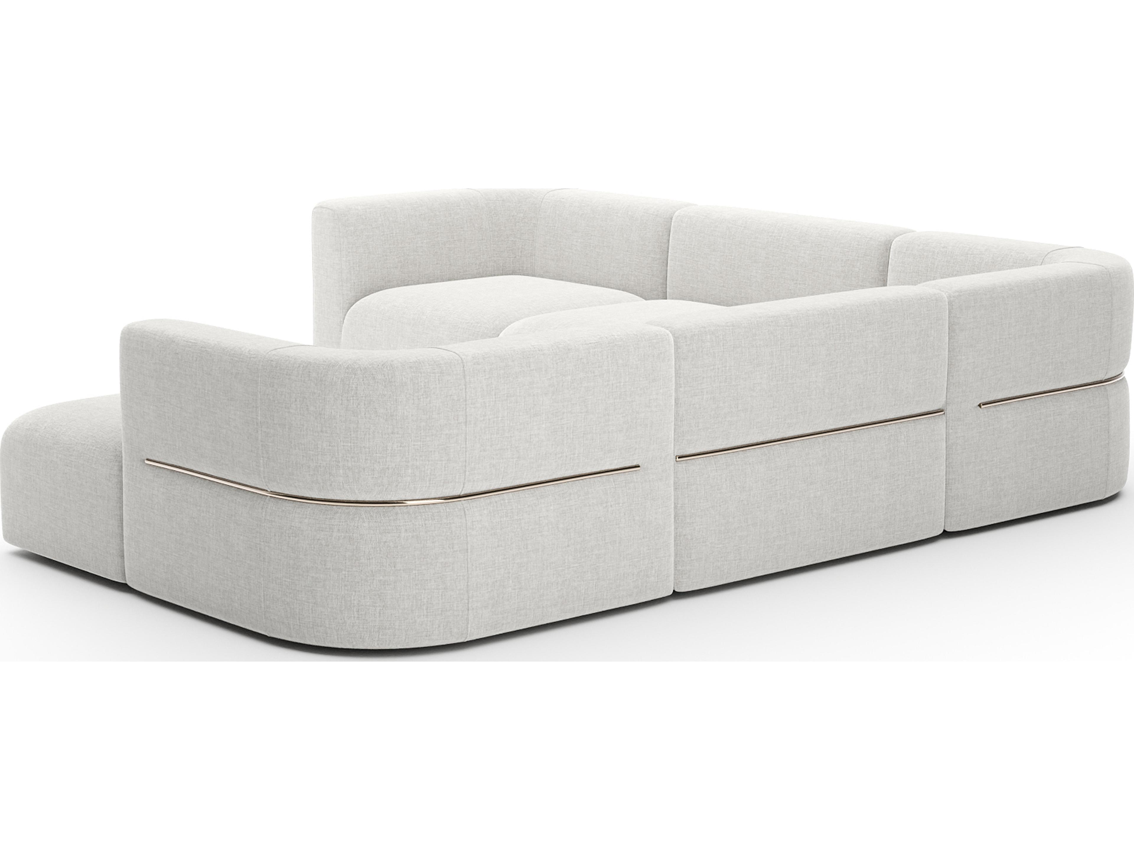 Caracole Rhythm White Upholstered Sectional Sofa