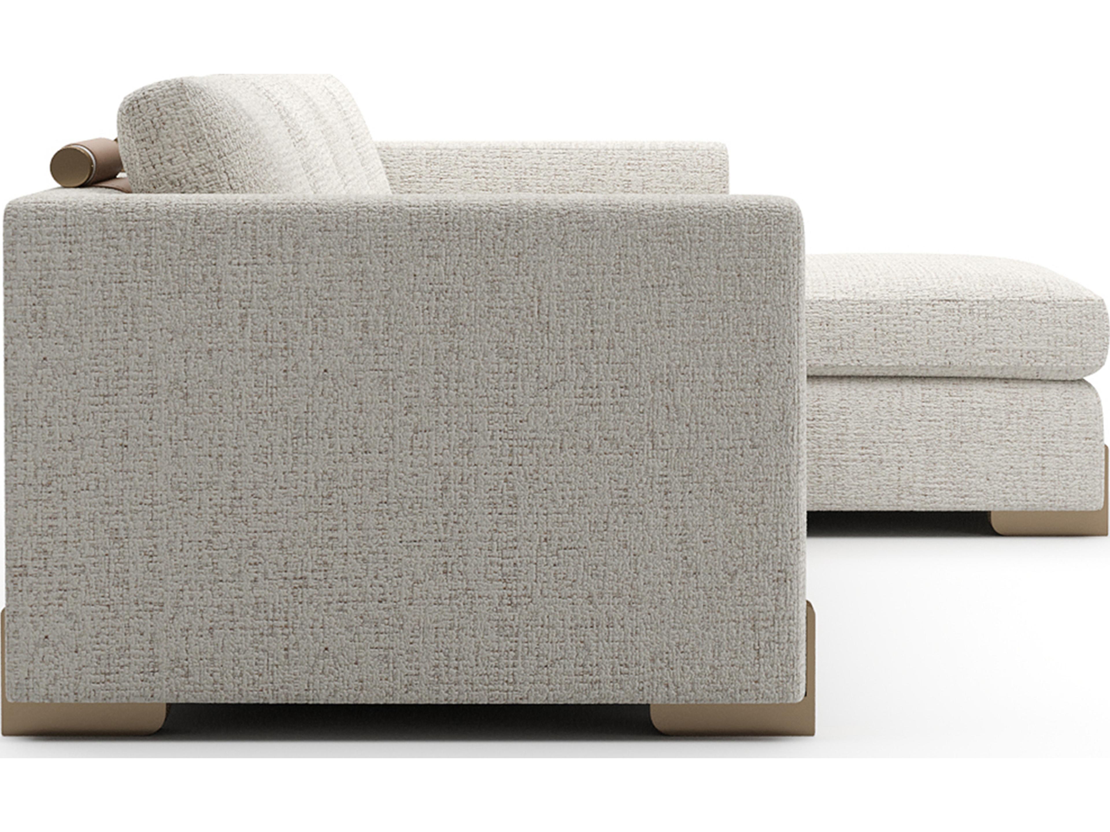 Caracole Counter Balance Cream Upholstered Sectional Sofa