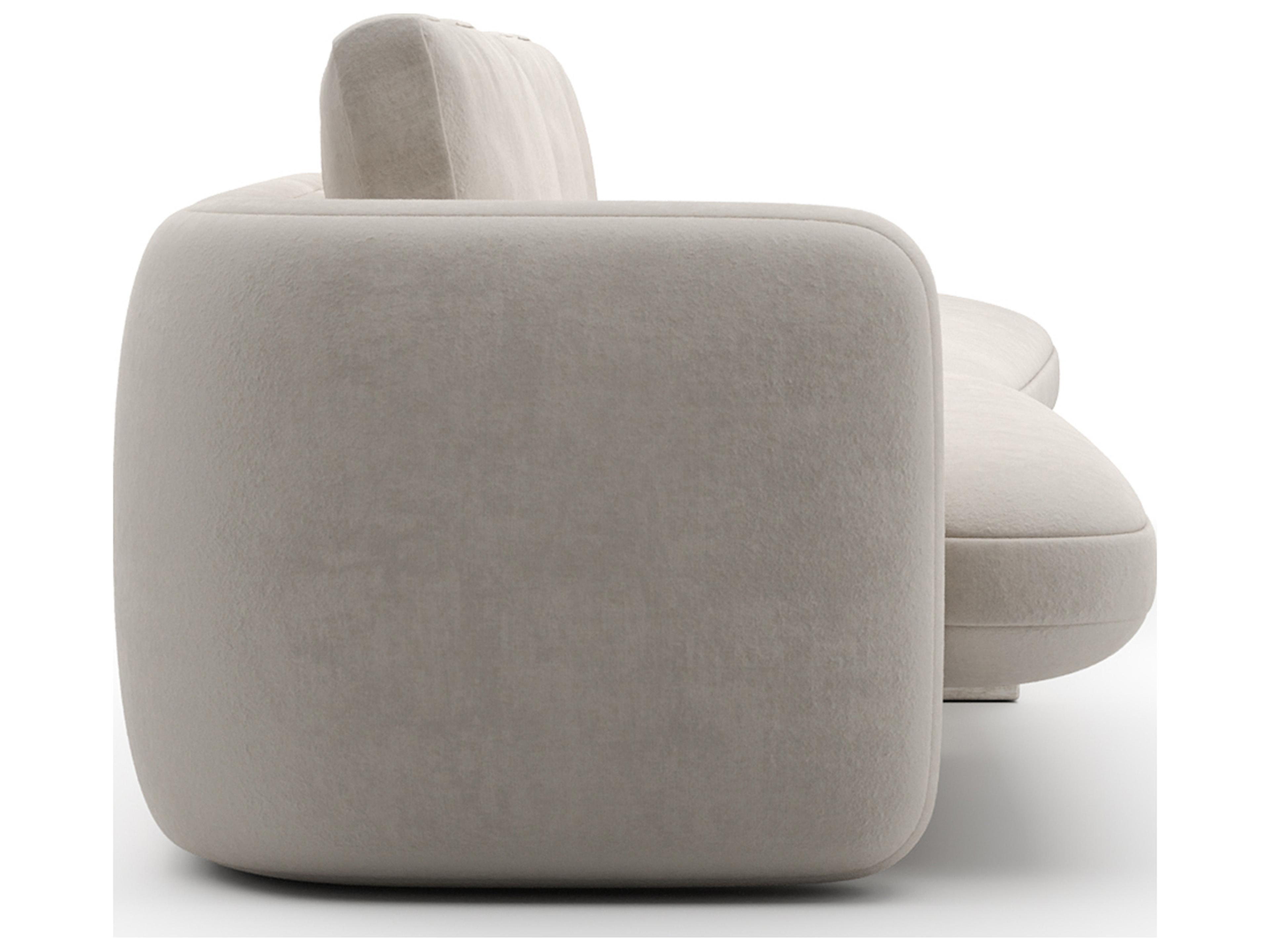 Caracole Overlap White Upholstered Sectional Sofa