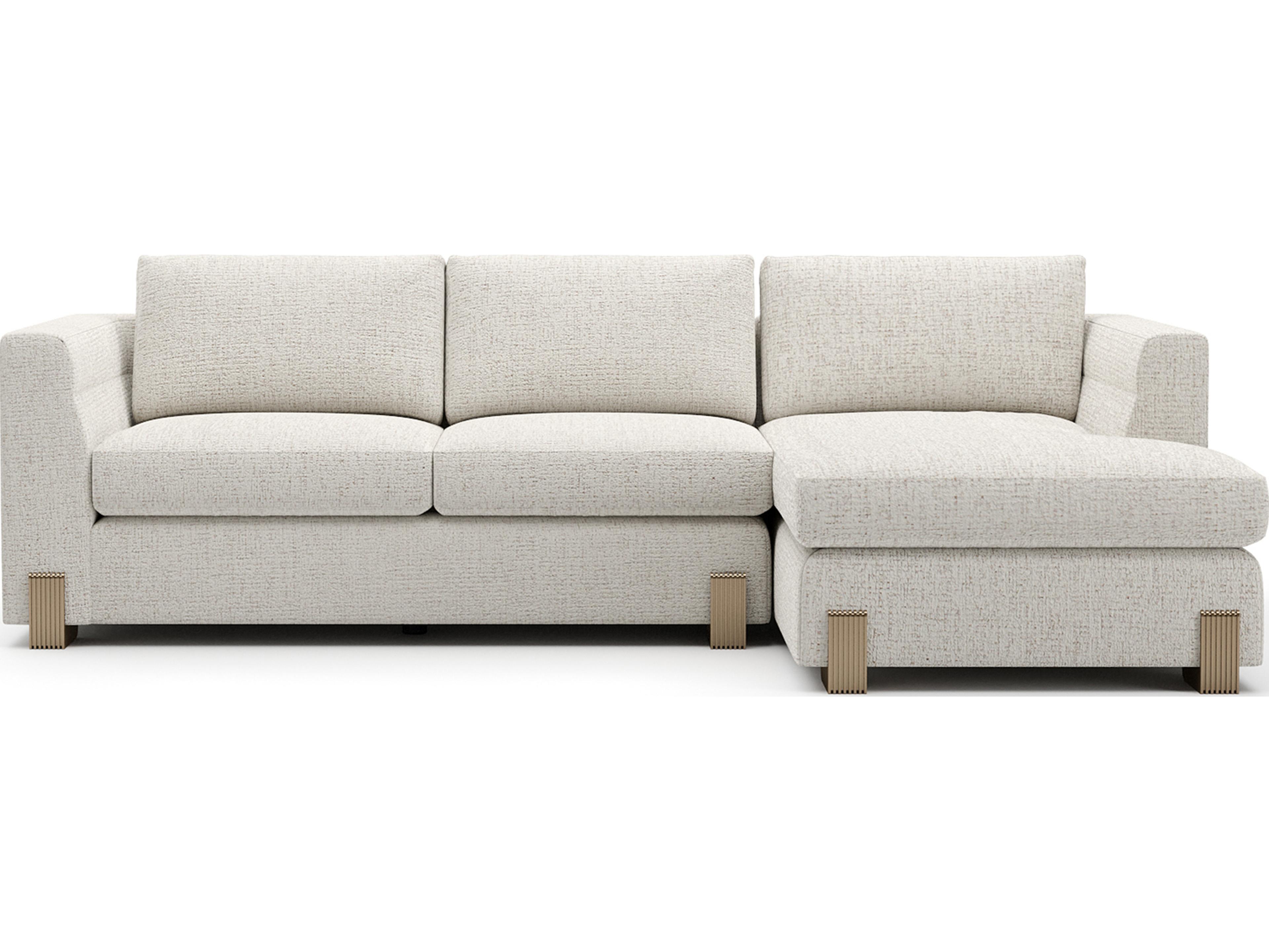 Caracole Counter Balance Cream Upholstered Sectional Sofa