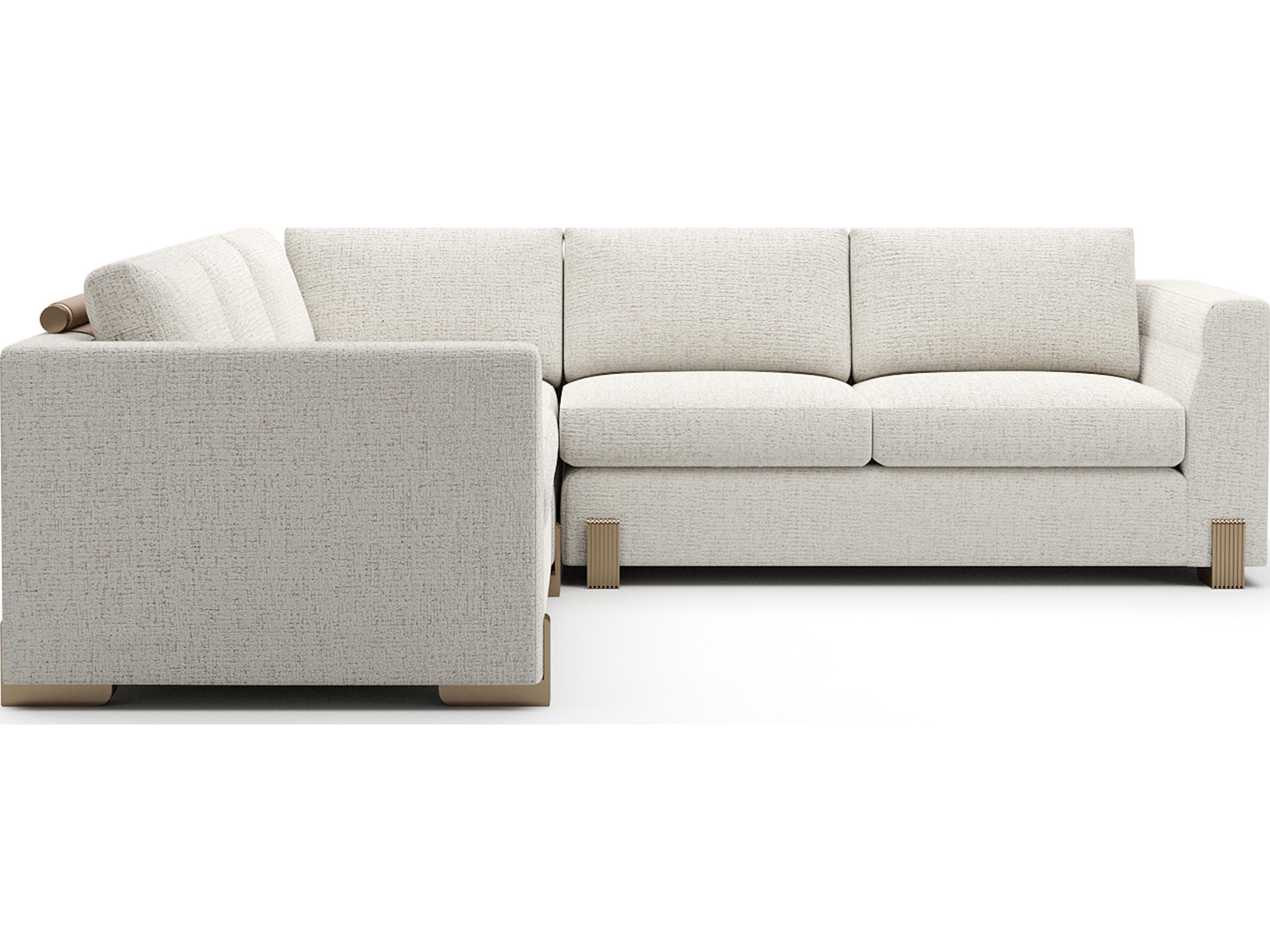 Caracole Counter Balance Cream Upholstered Sectional Sofa