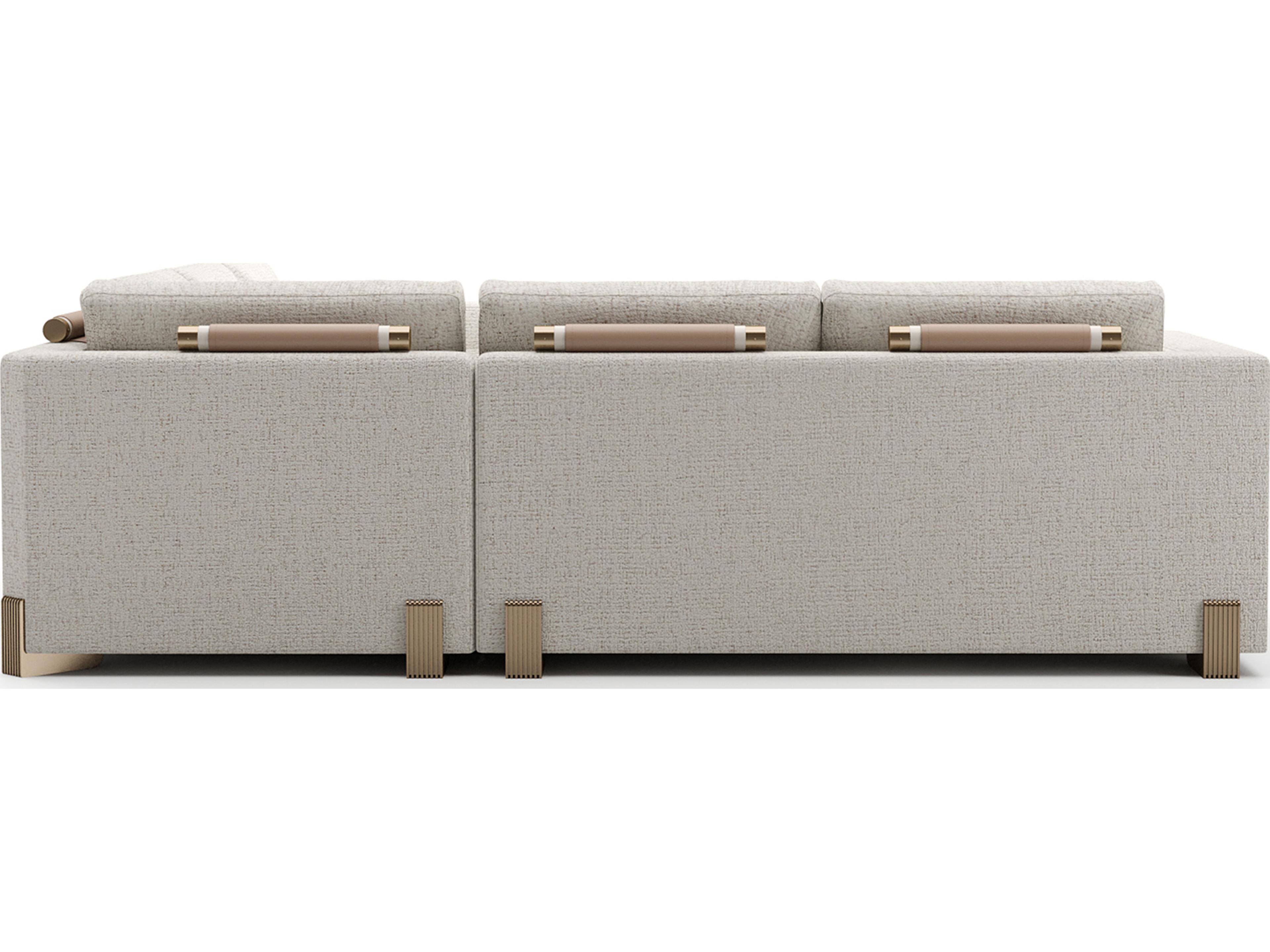 Caracole Counter Balance Cream Upholstered Sectional Sofa