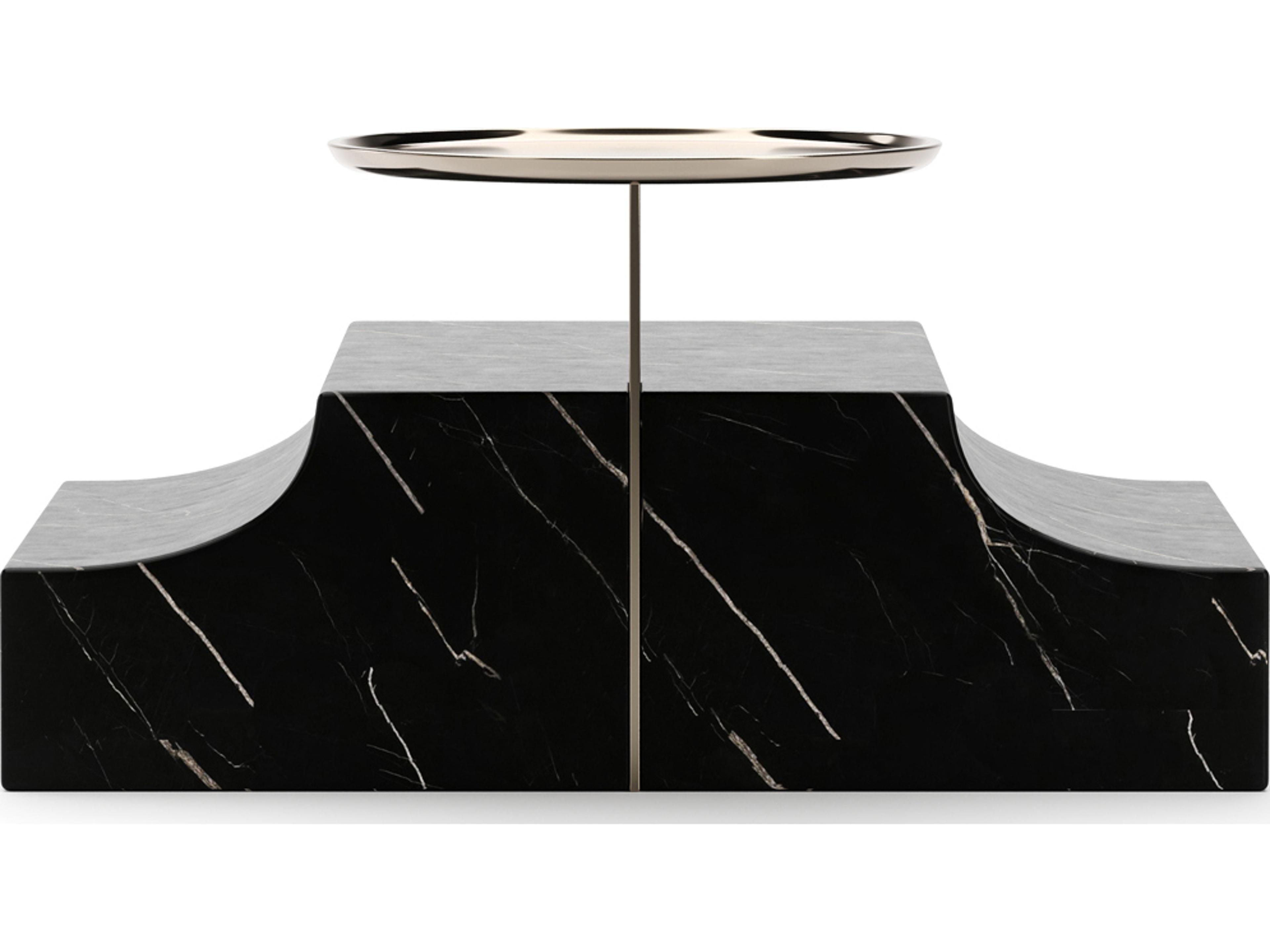Caracole Overlap Round Stone End Table