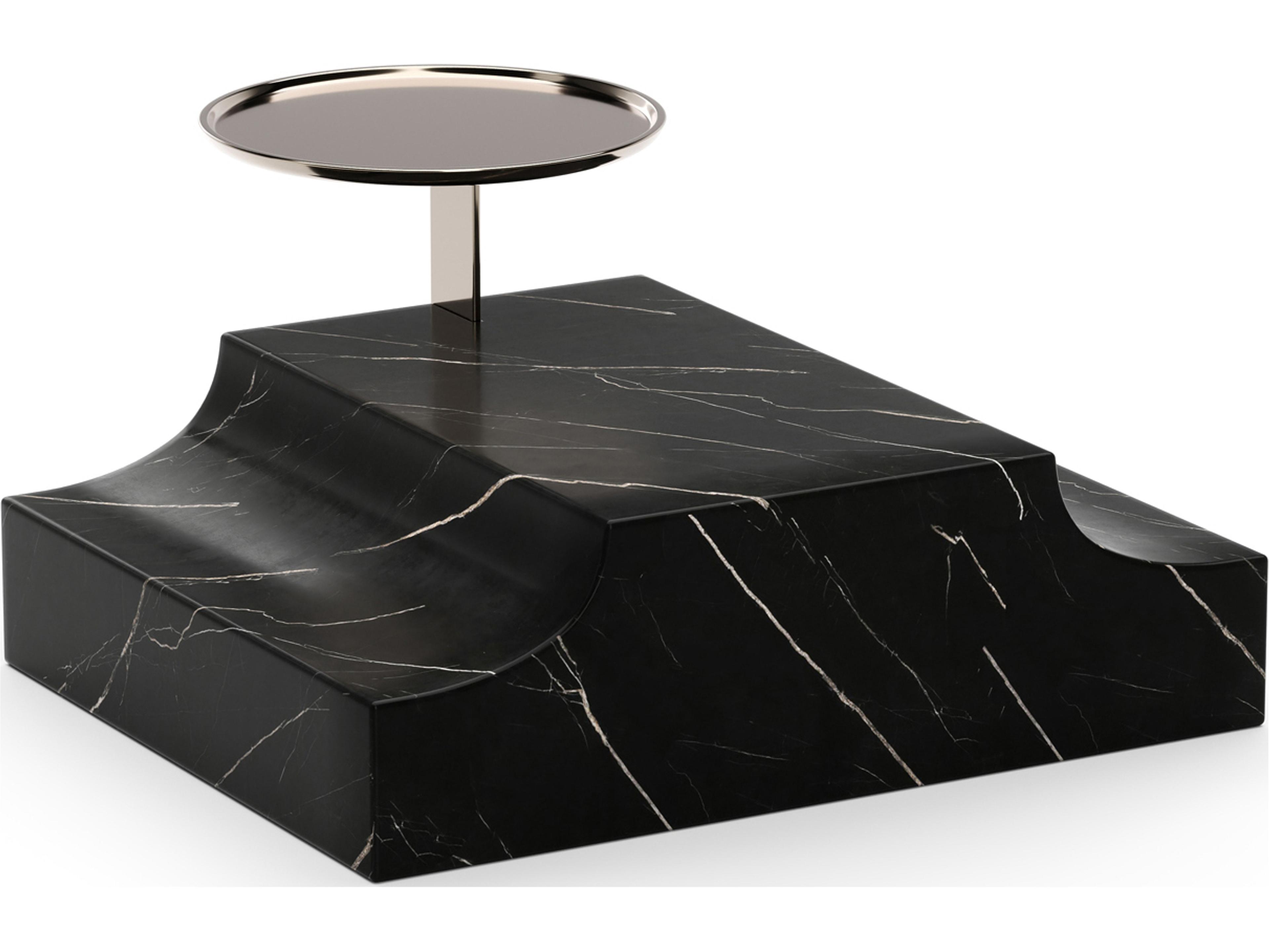 Caracole Overlap Round Stone End Table
