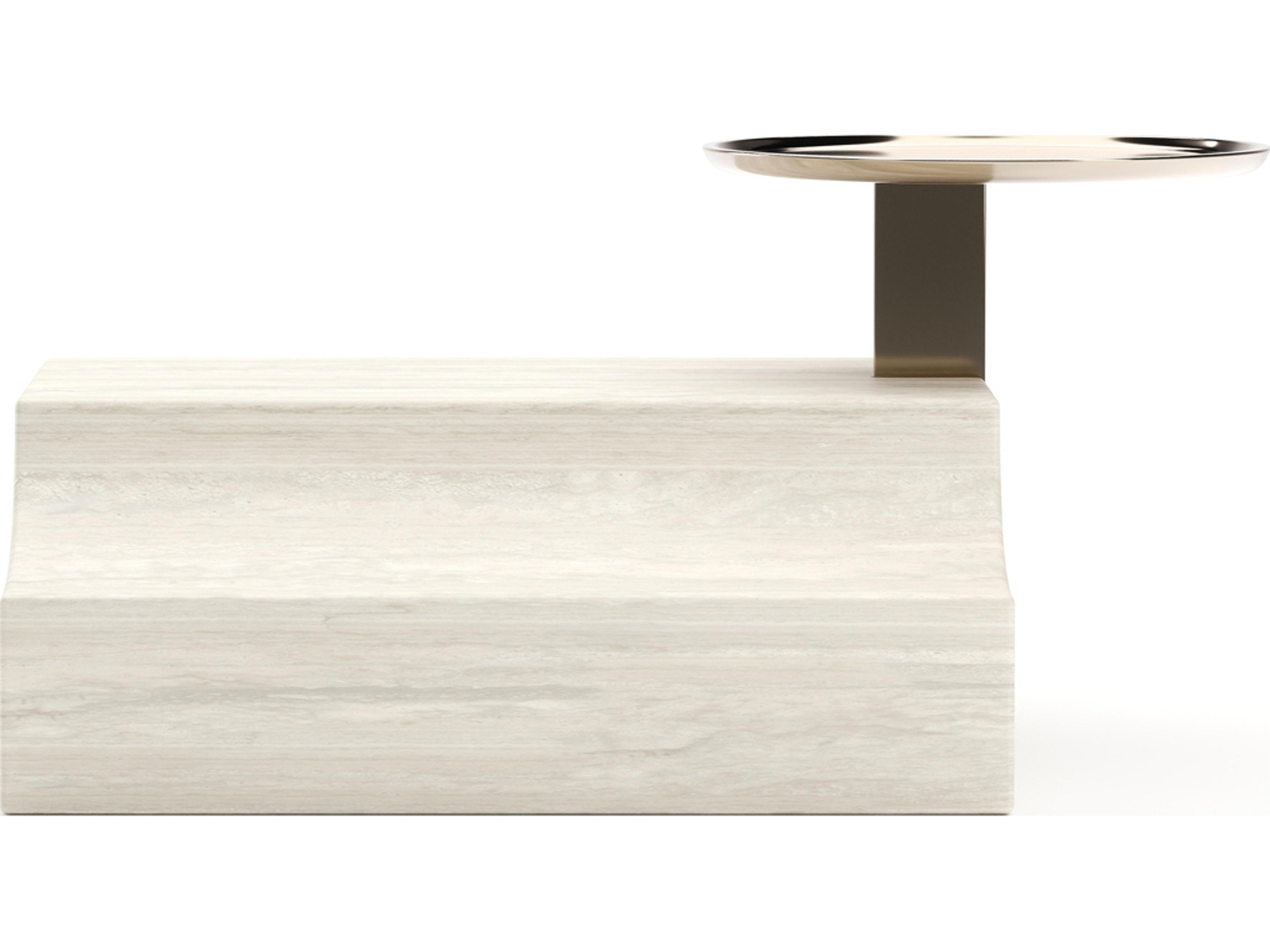 Caracole Overlap Round Stone End Table