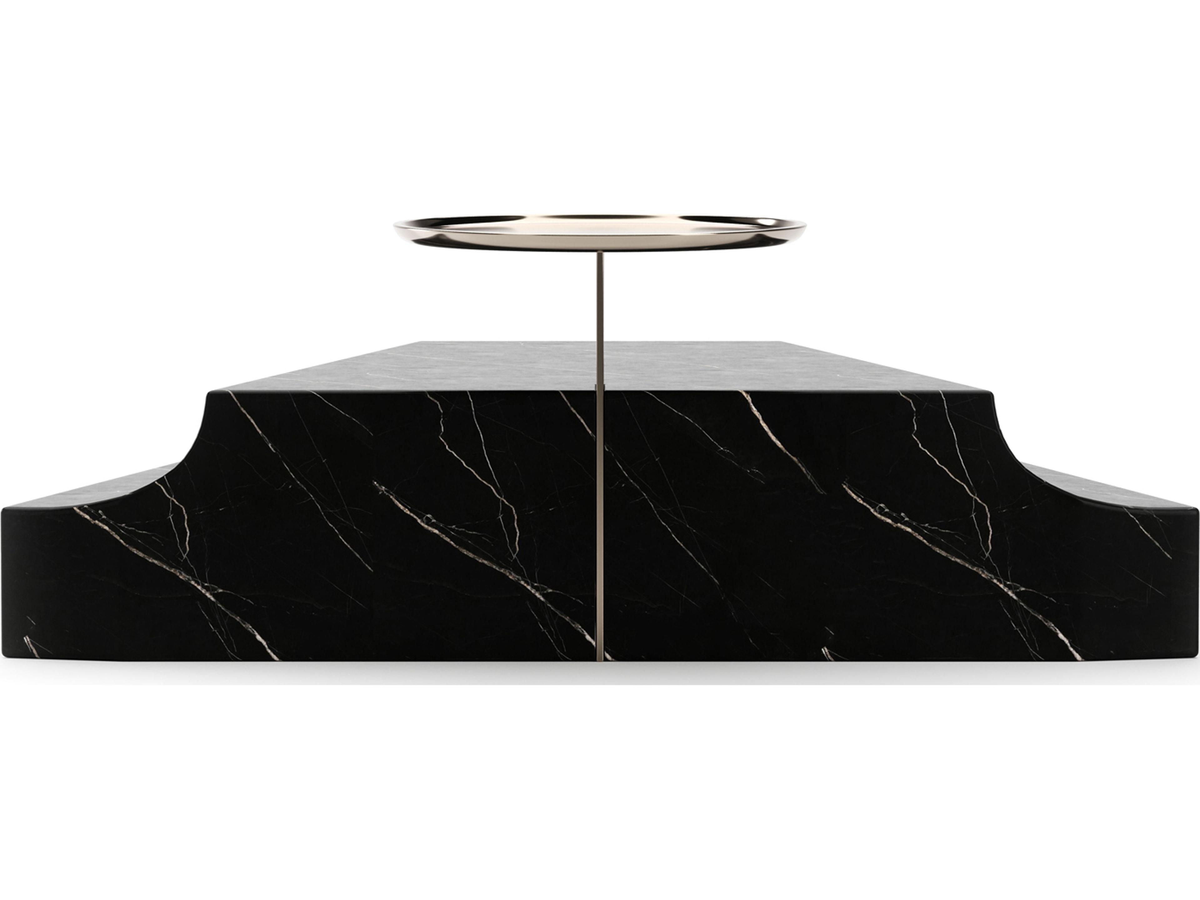 Caracole Overlap Round Stone End Table