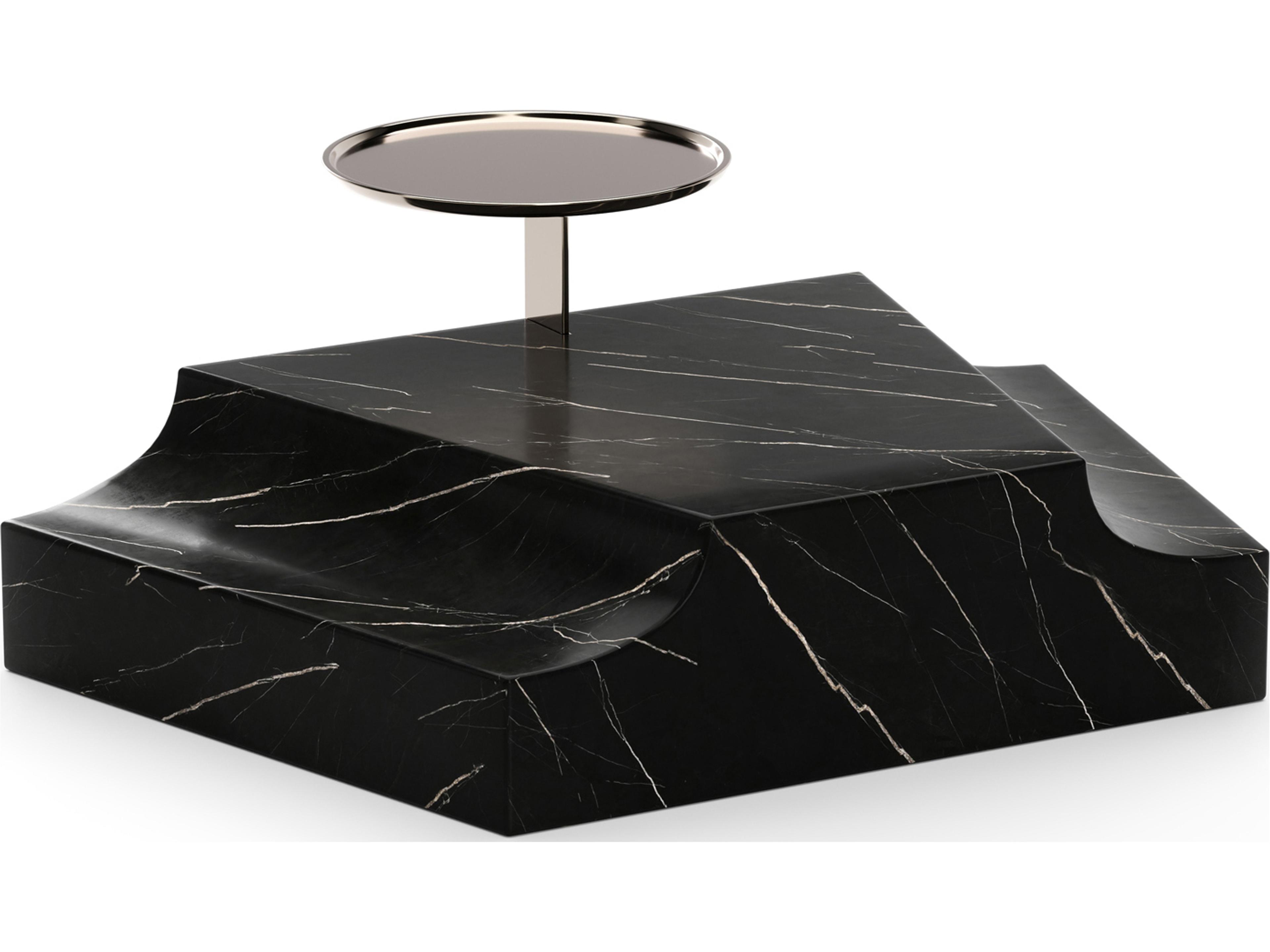 Caracole Overlap Round Stone End Table