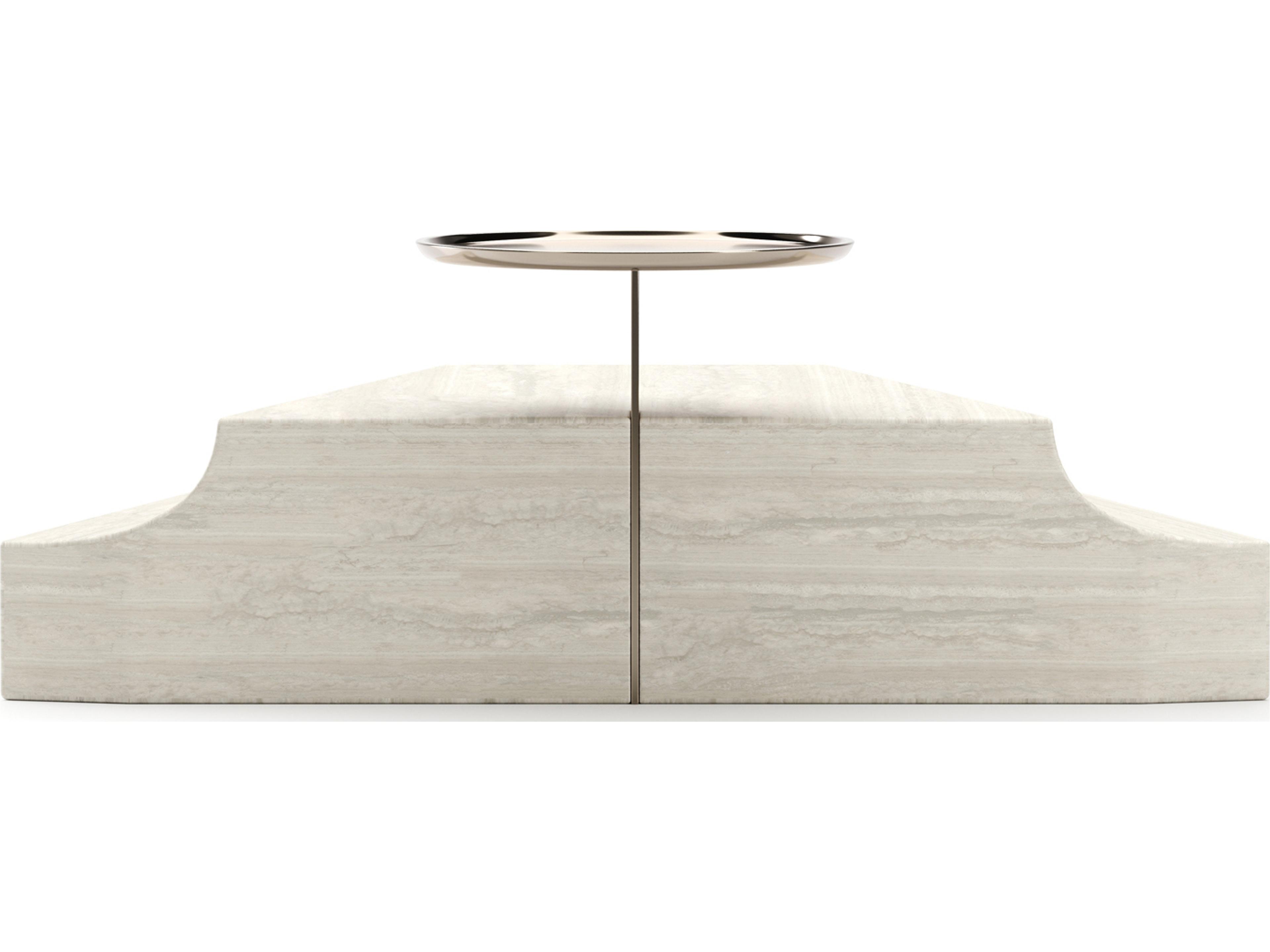 Caracole Overlap Round Stone End Table