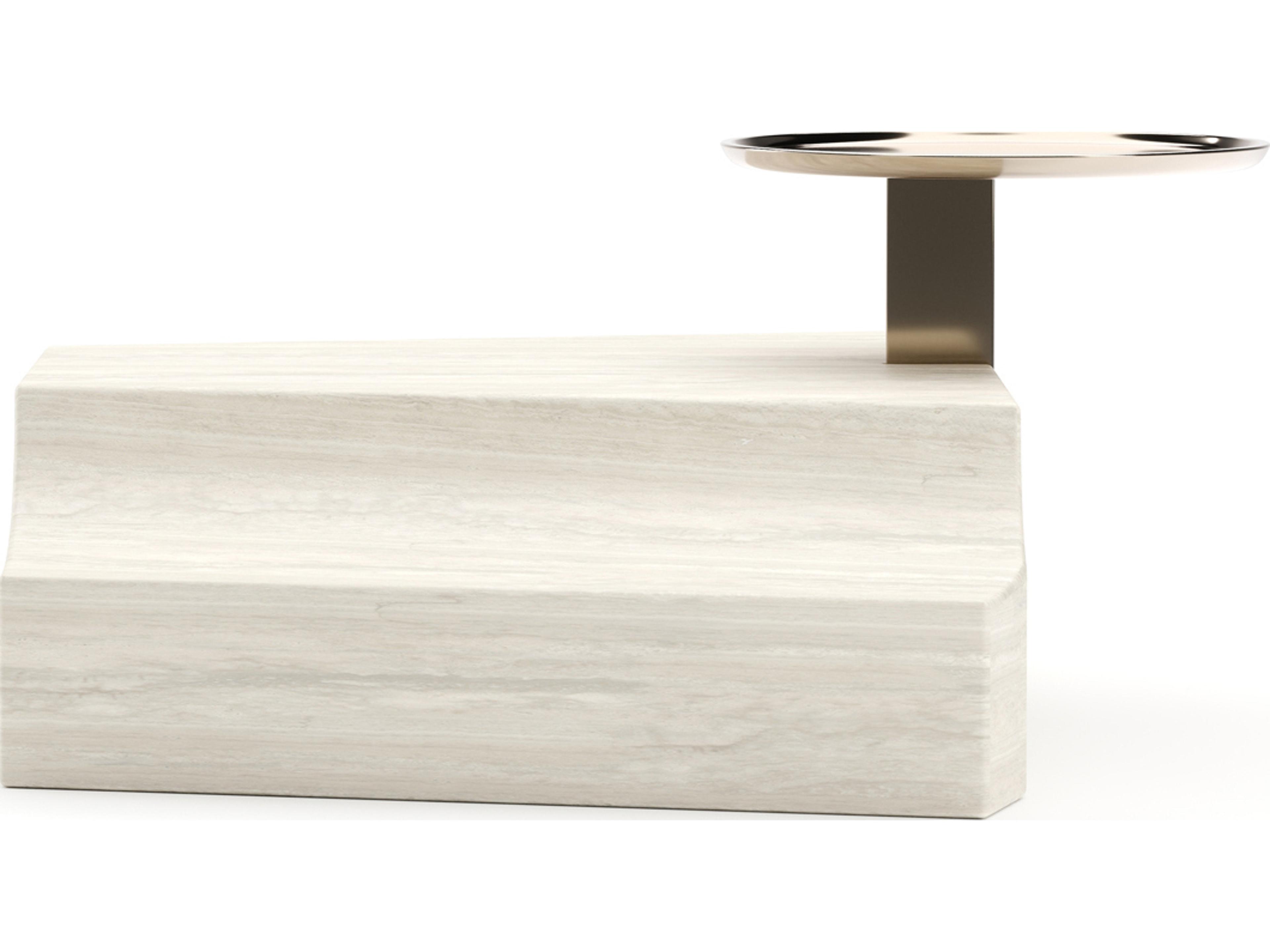 Caracole Overlap Round Stone End Table