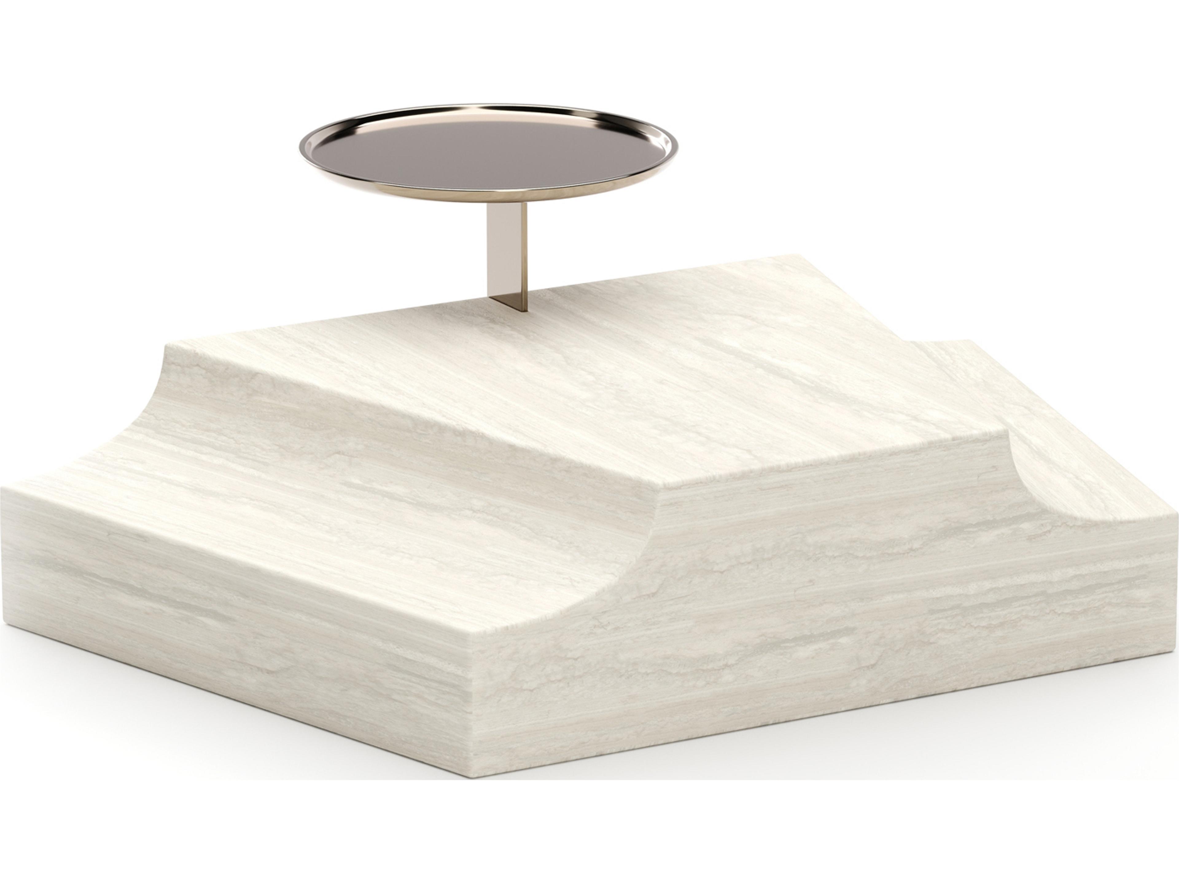 Caracole Overlap Round Stone End Table