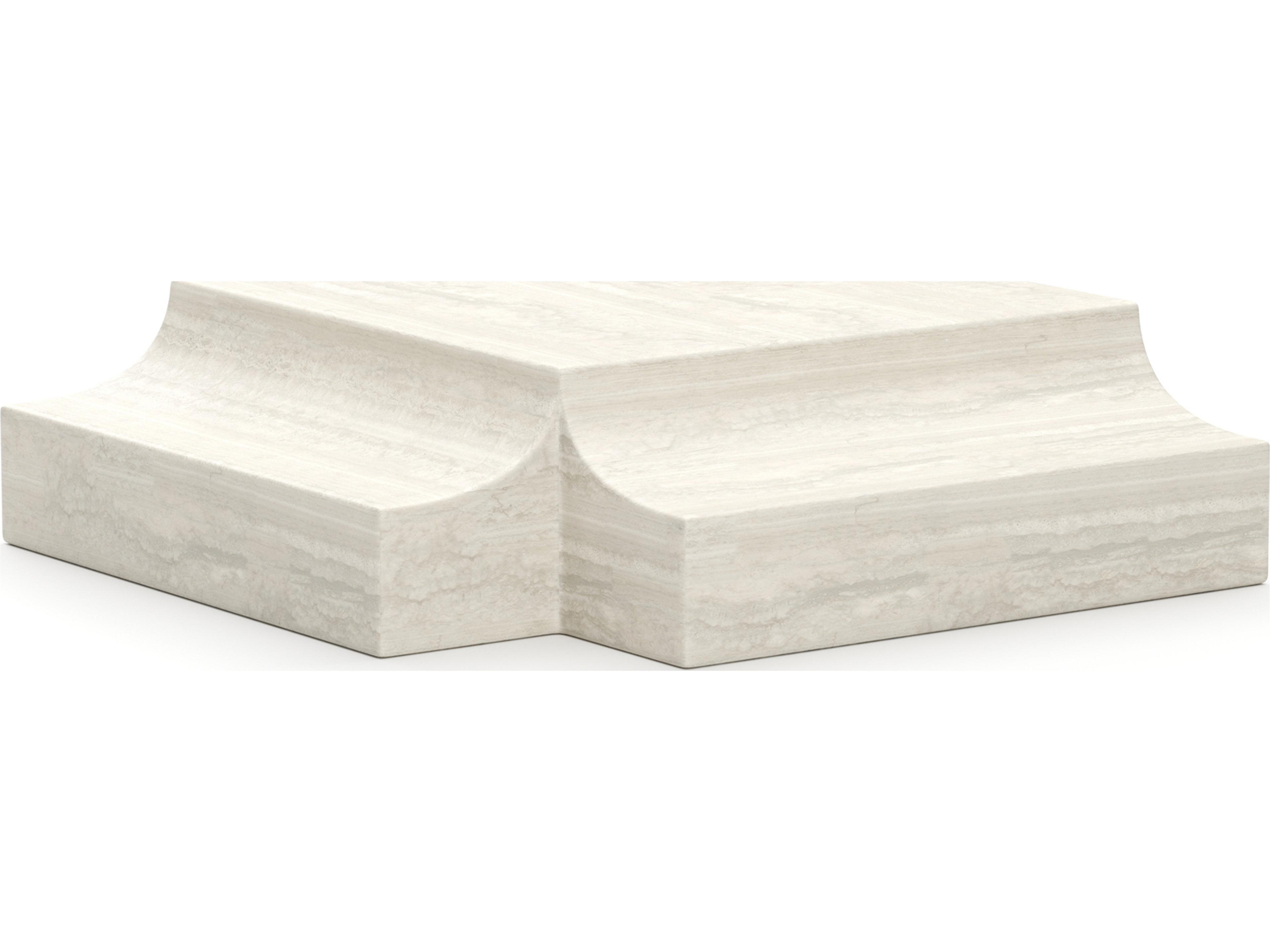 Overlap Square Stone End Table