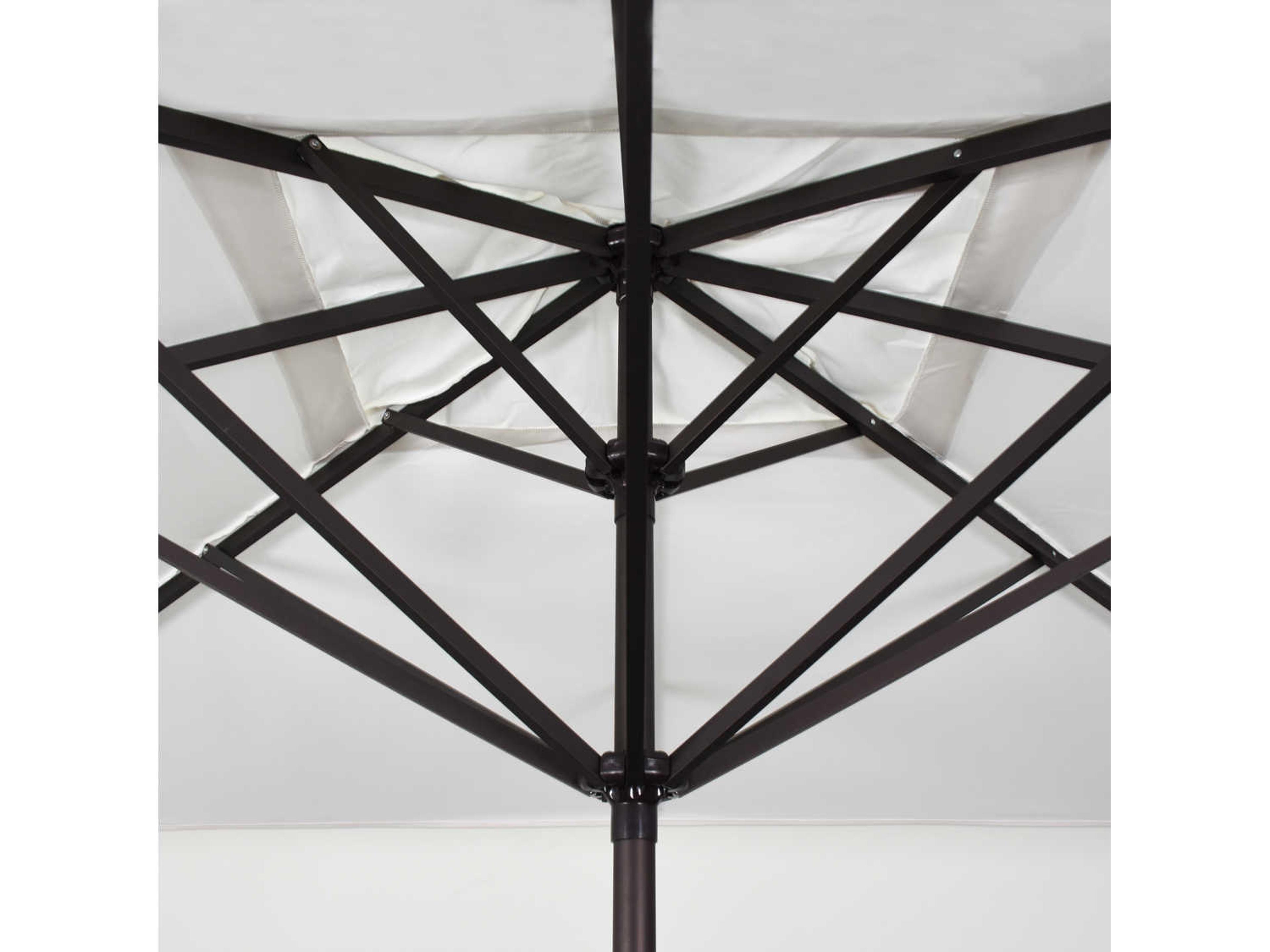 California Patio Umbrella Quick Ship Tahoe Series 11 Foot Rectangular Market Aluminum Patio Umbrella with Crank Lift System