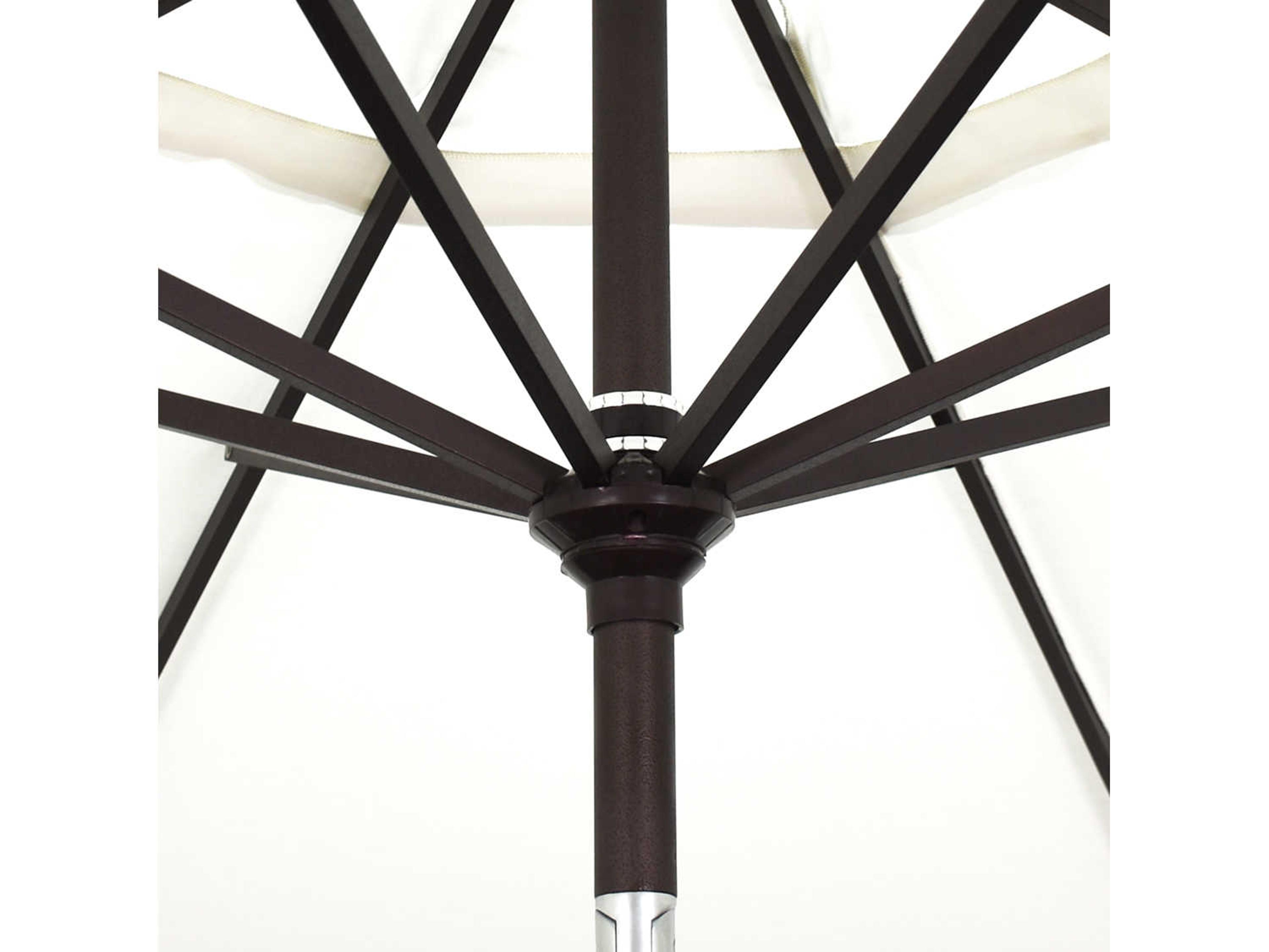 California Outdoor Umbrella Custom Golden State Series 9 Foot Octagon Market Aluminum Outdoor Umbrella with Crank Lift System