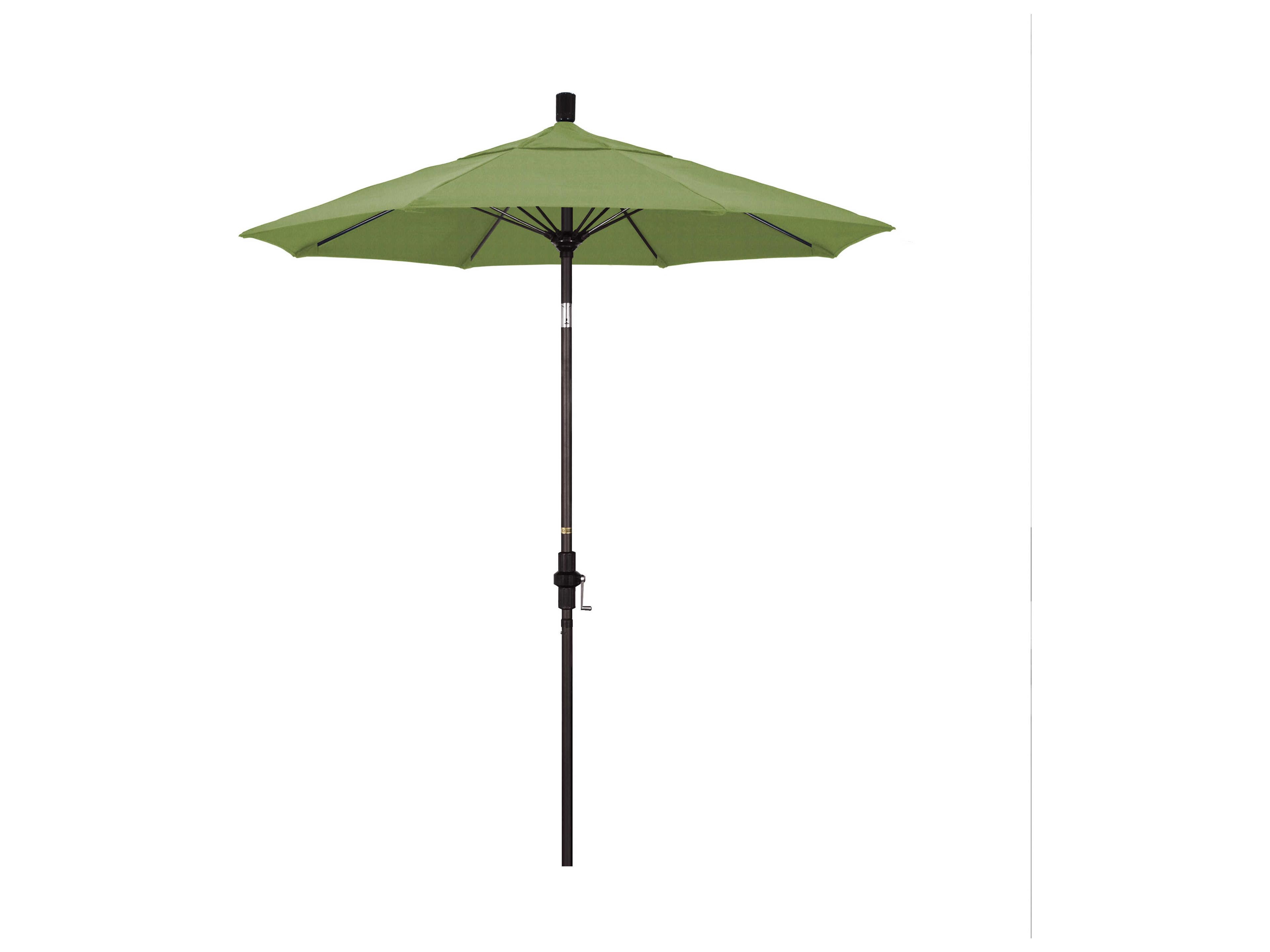 California Outdoor Umbrella Quick Ship Sun Master Series 7.5 Foot Octagon Market Aluminum Outdoor Umbrella with Crank Lift System