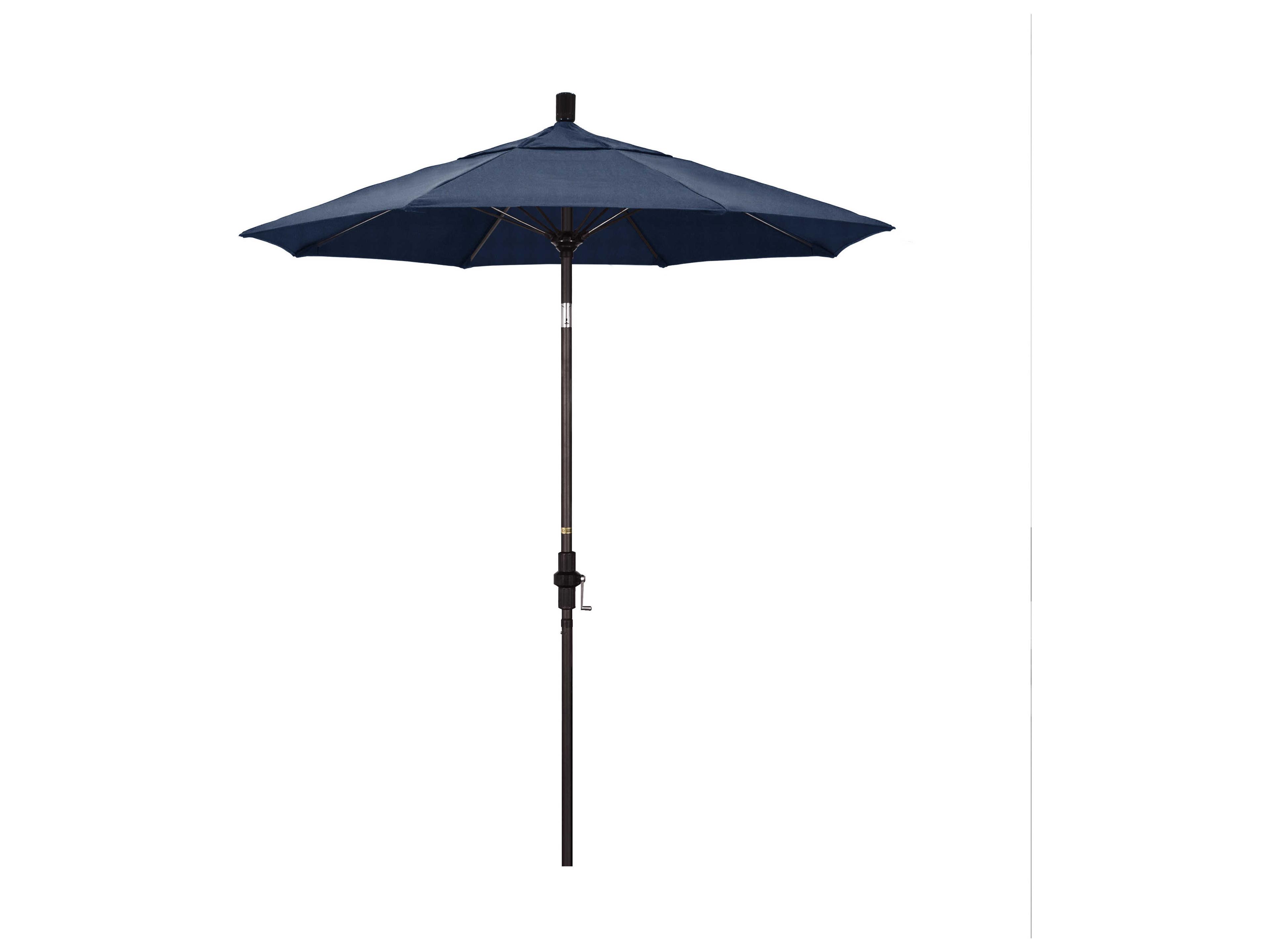 California Outdoor Umbrella Quick Ship Sun Master Series 7.5 Foot Octagon Market Aluminum Outdoor Umbrella with Crank Lift System
