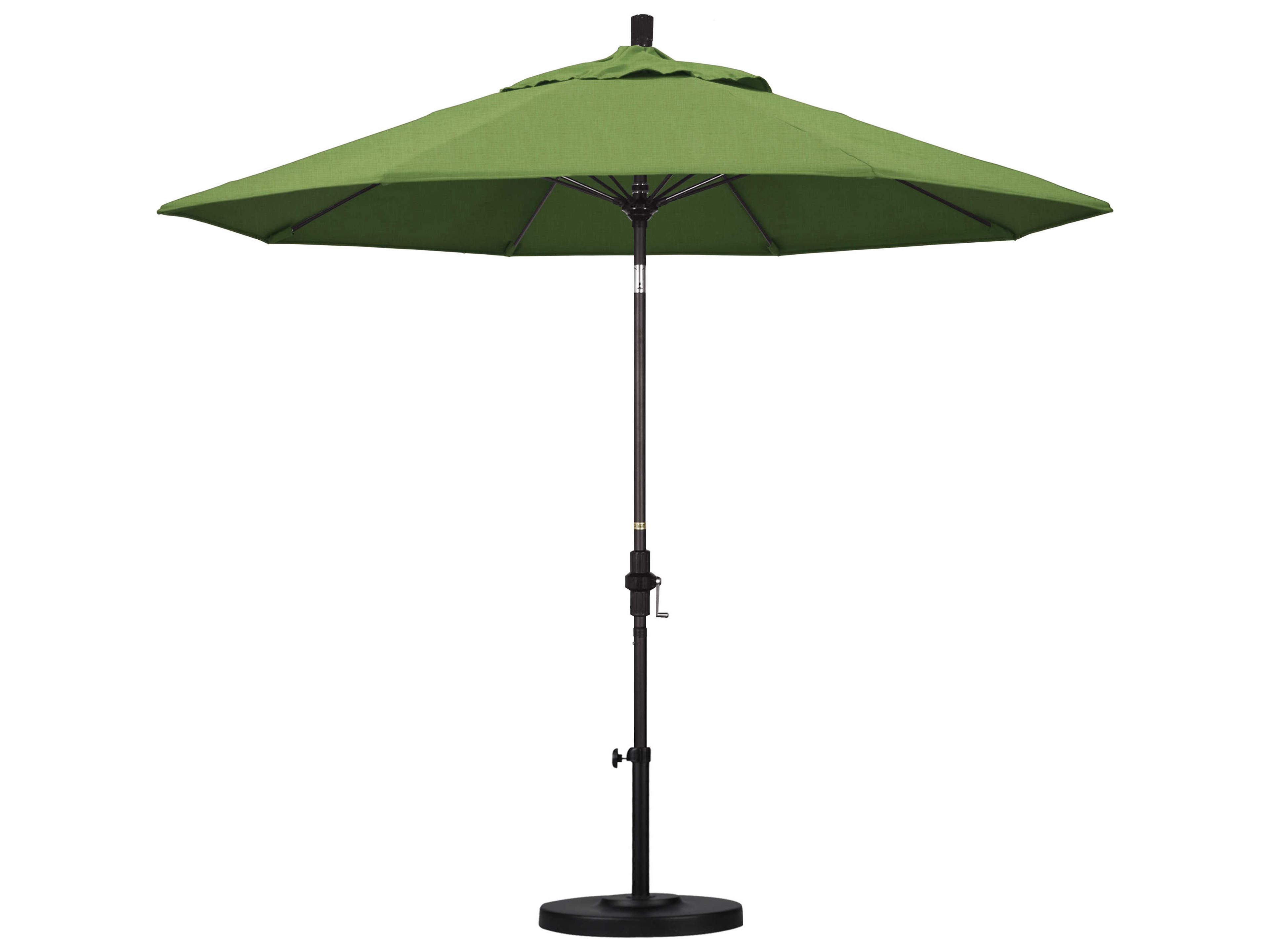 California Patio Umbrella Quick Ship Sun Master Series 9 Foot Octagon Market Aluminum Patio Umbrella with Crank Lift System