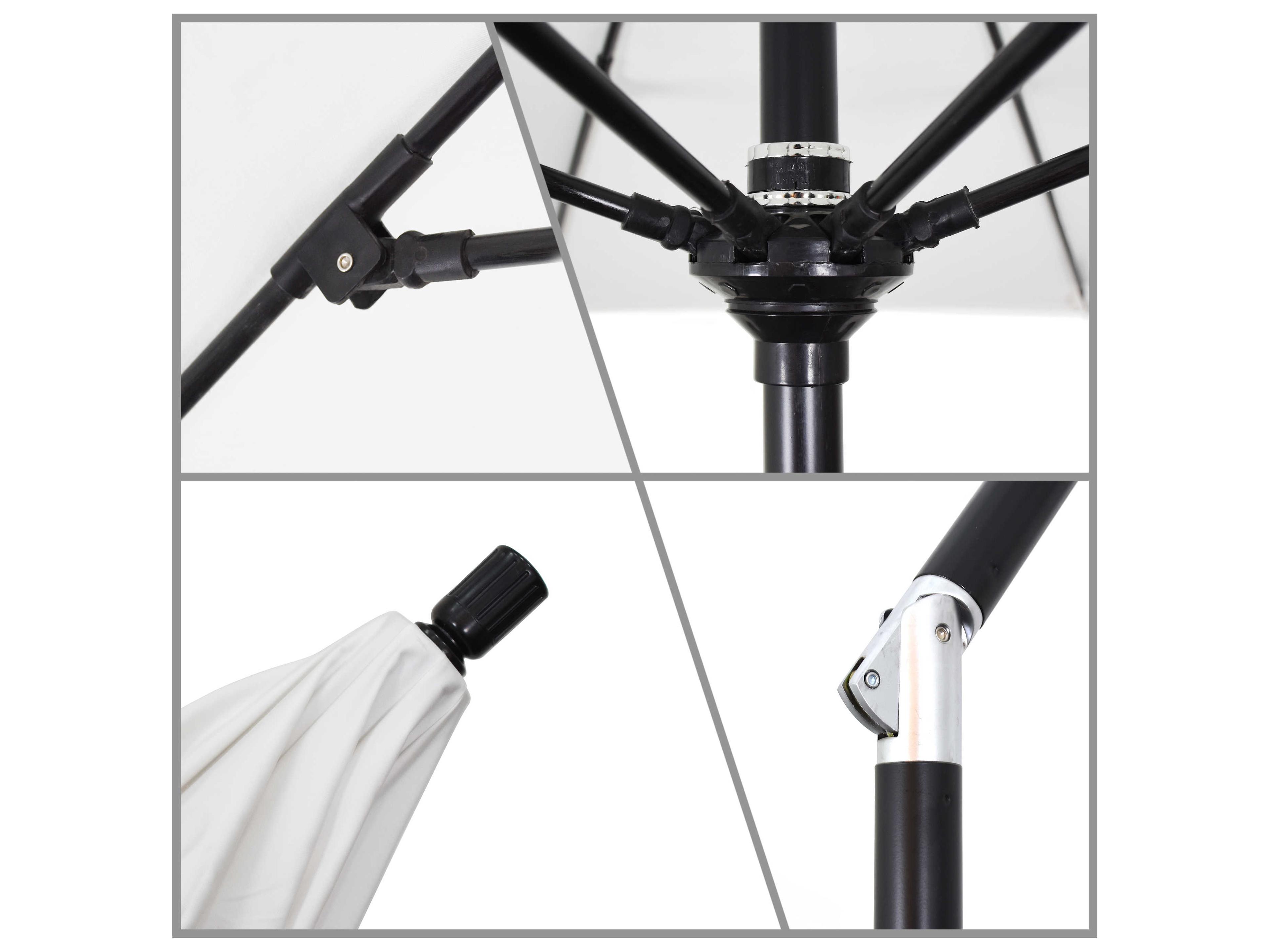 California Outdoor Umbrella Custom Sun Master Series 9 Foot Octagon Market Aluminum Outdoor Umbrella with Crank Lift System