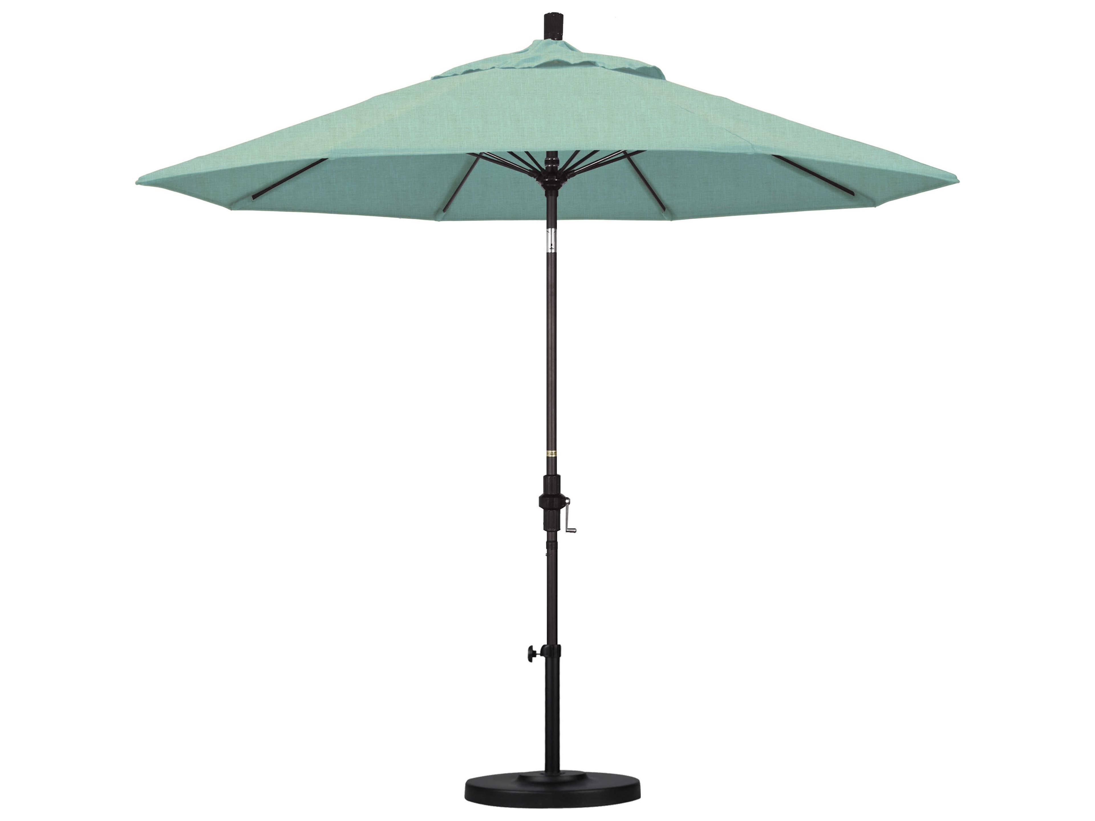 California Outdoor Umbrella Custom Sun Master Series 9 Foot Octagon Market Aluminum Outdoor Umbrella with Crank Lift System