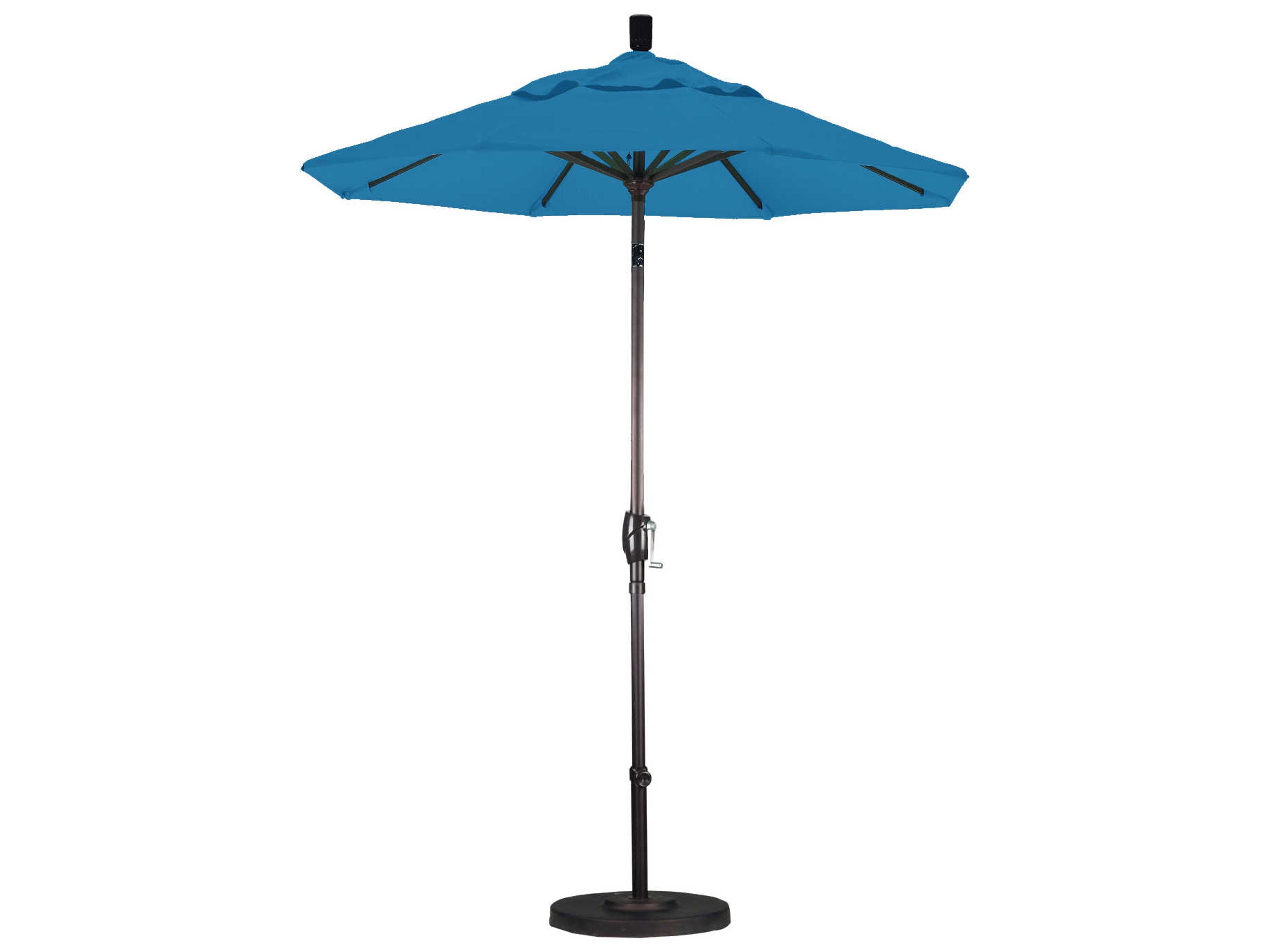 California Outdoor Patio Umbrella Quick Ship Pacific Trail Series 6 Foot Octagon Market Aluminum Outdoor Patio Umbrella with Crank Lift System