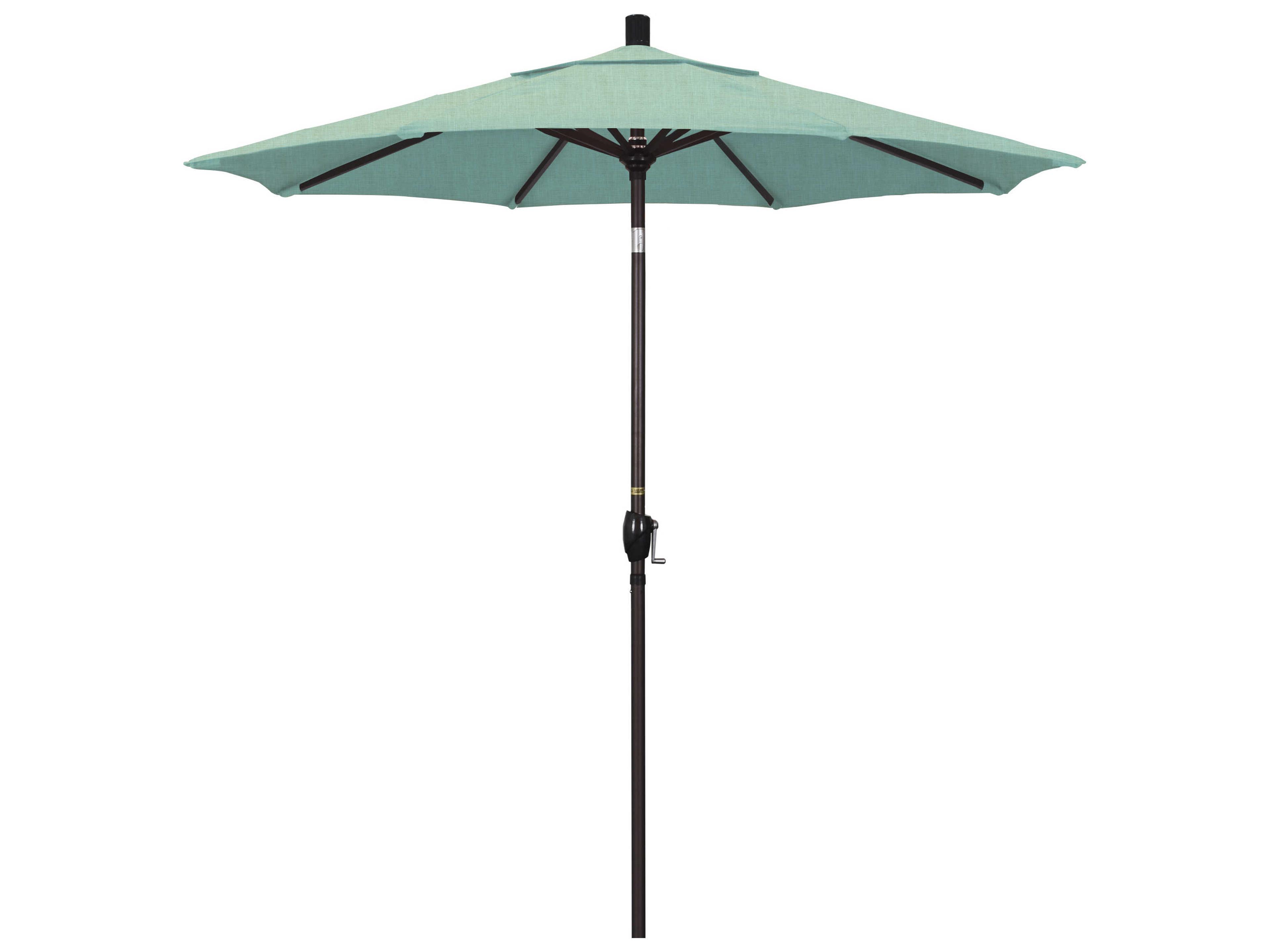 California Outdoor Patio Umbrella Custom Pacific Trail Series 7.5 Foot Octagon Market Aluminum Outdoor Patio Umbrella with Crank Lift System