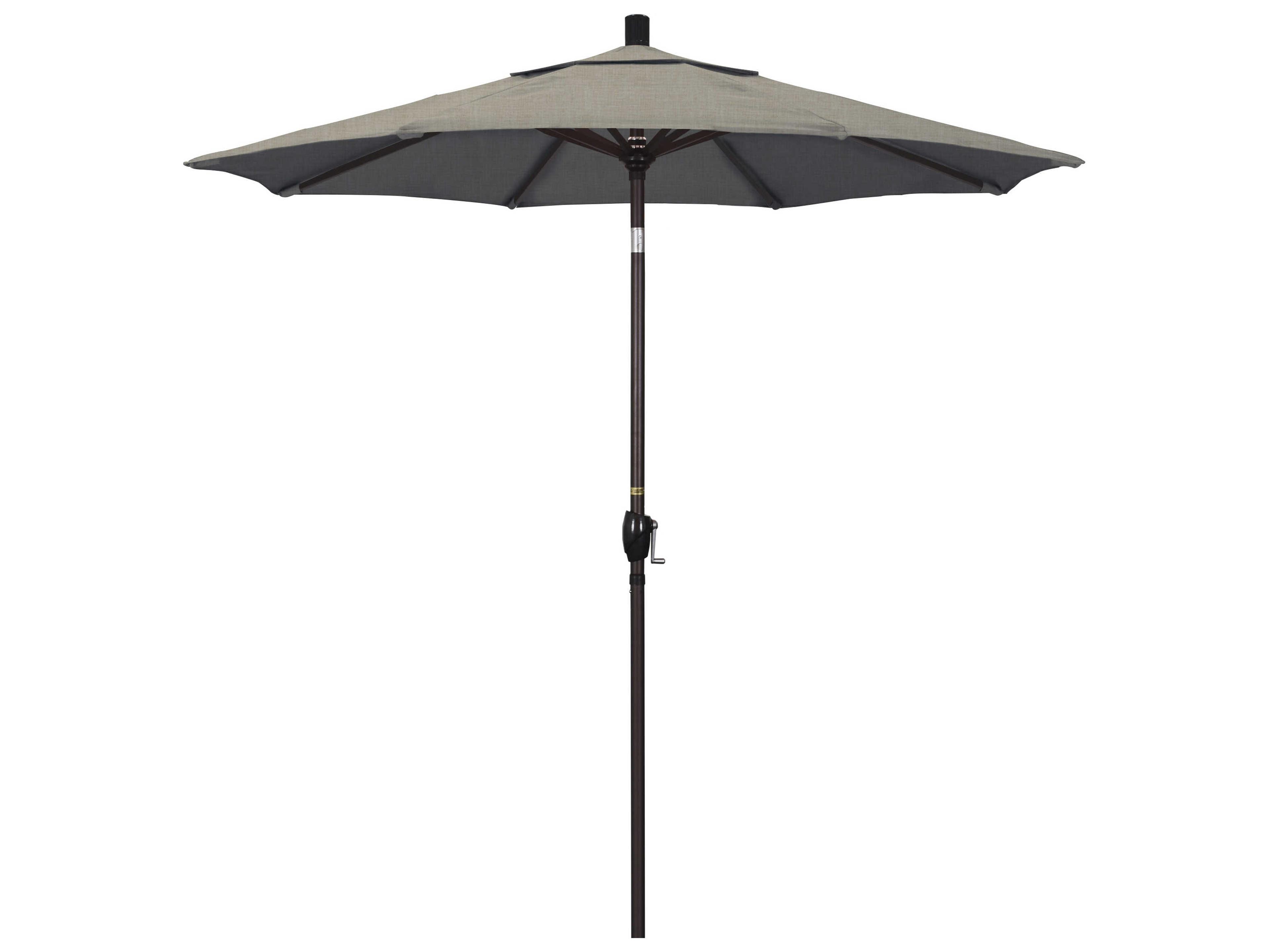 California Outdoor Patio Umbrella Custom Pacific Trail Series 7.5 Foot Octagon Market Aluminum Outdoor Patio Umbrella with Crank Lift System