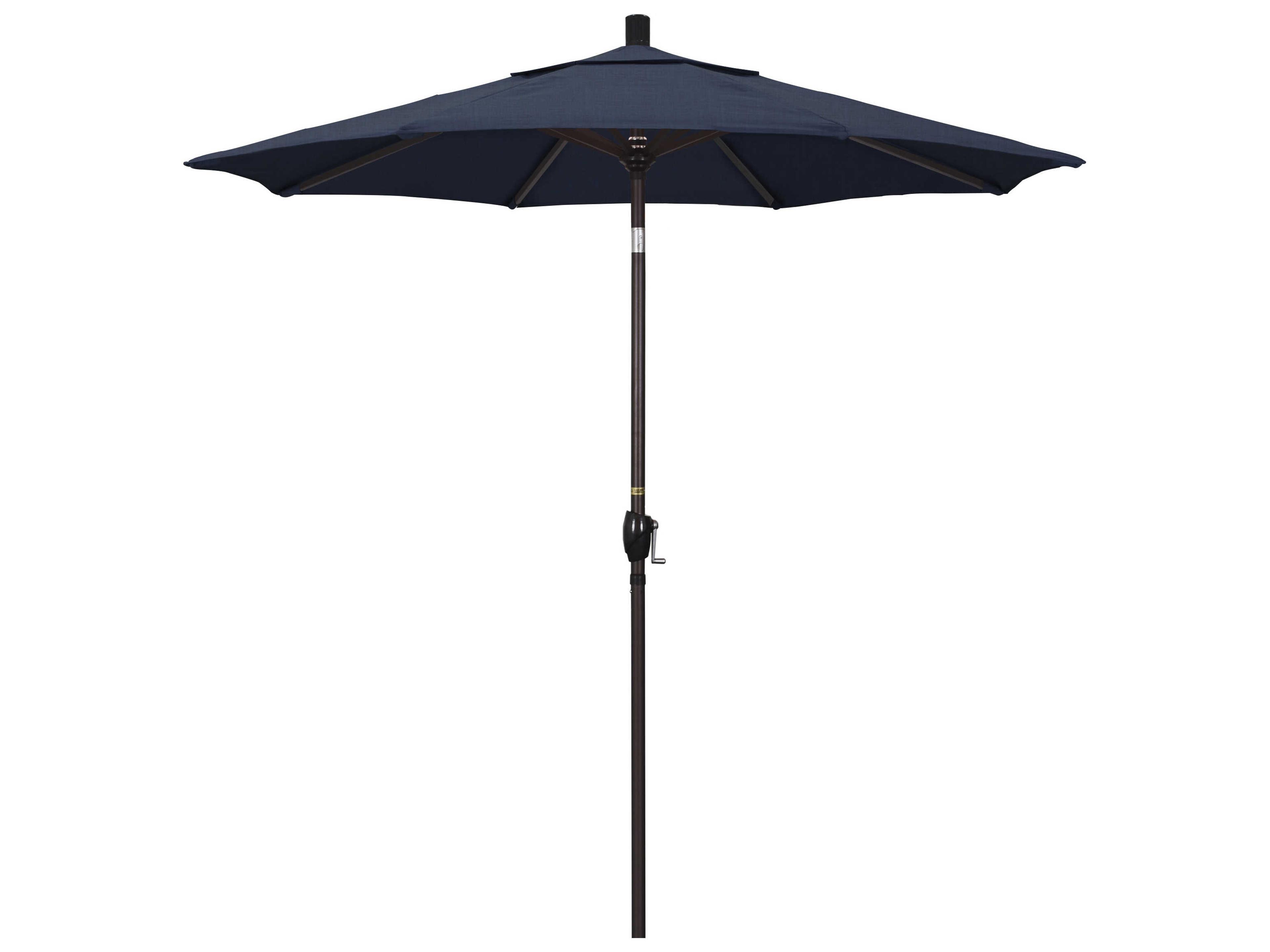 California Outdoor Patio Umbrella Custom Pacific Trail Series 7.5 Foot Octagon Market Aluminum Outdoor Patio Umbrella with Crank Lift System