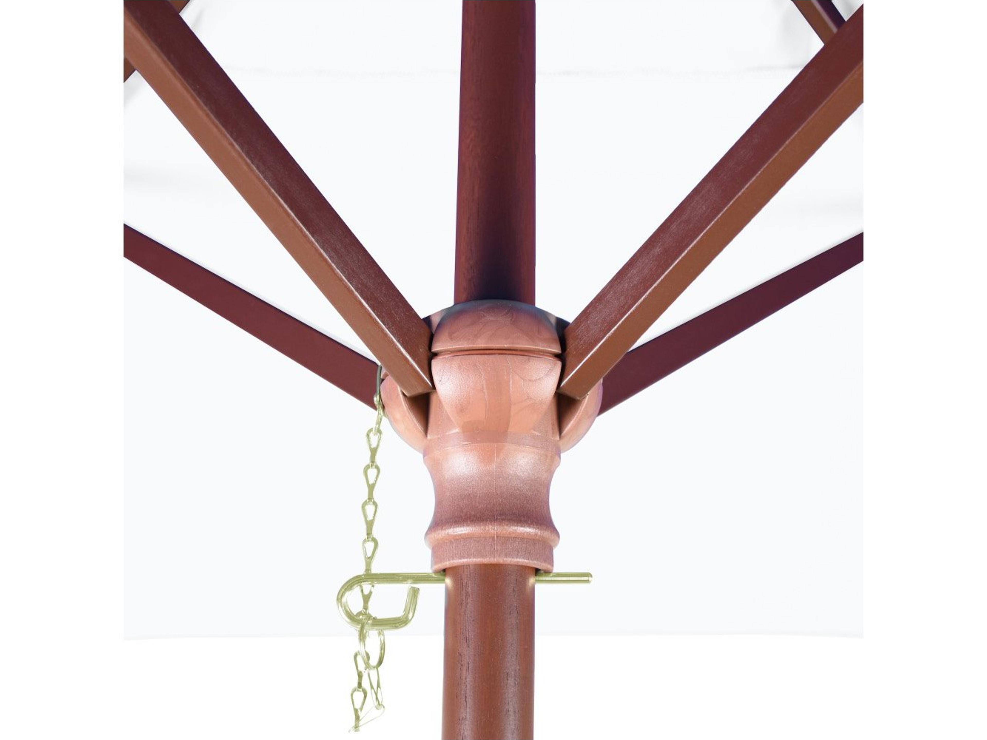 California Outdoor Patio Umbrella Quick Ship Grove Series 6 Foot Square Market Wood Outdoor Patio Umbrella with Push Lift System