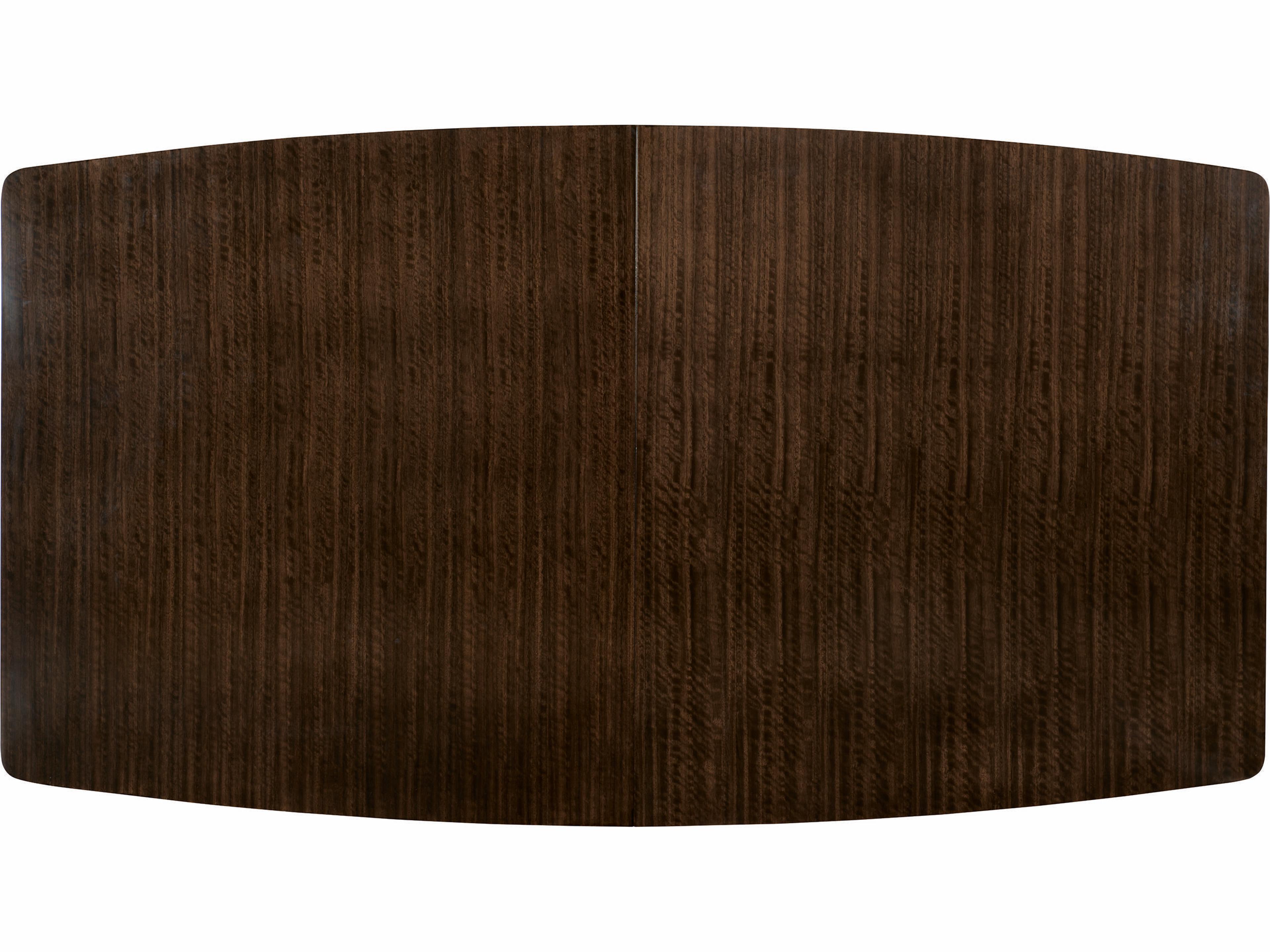 Caracole Streamline Expandable Industrial Extendable Rectangular Wood Aged Bourbon With Smoked Brass Dining Table