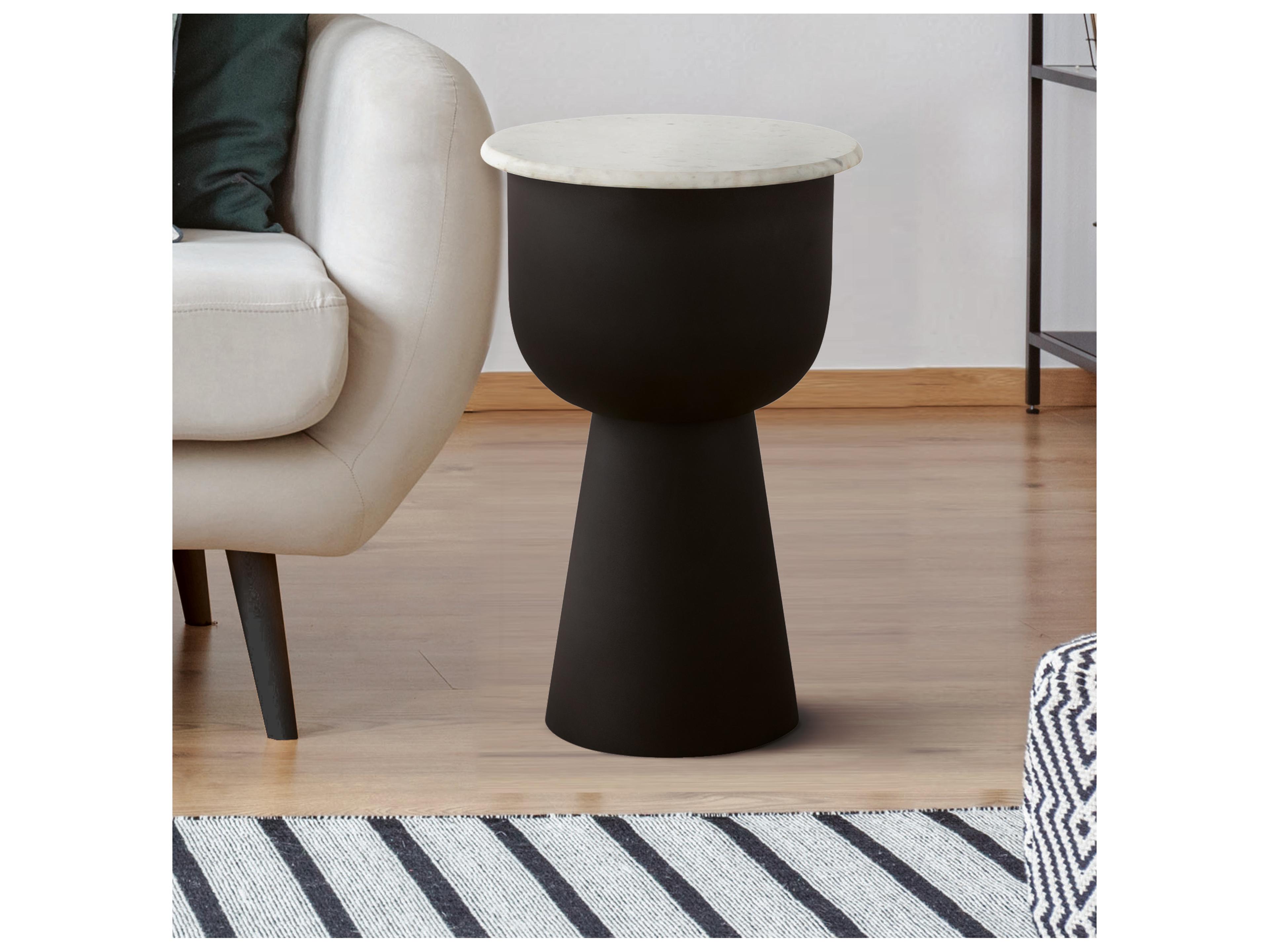 Canarm Nila Round Marble End Table