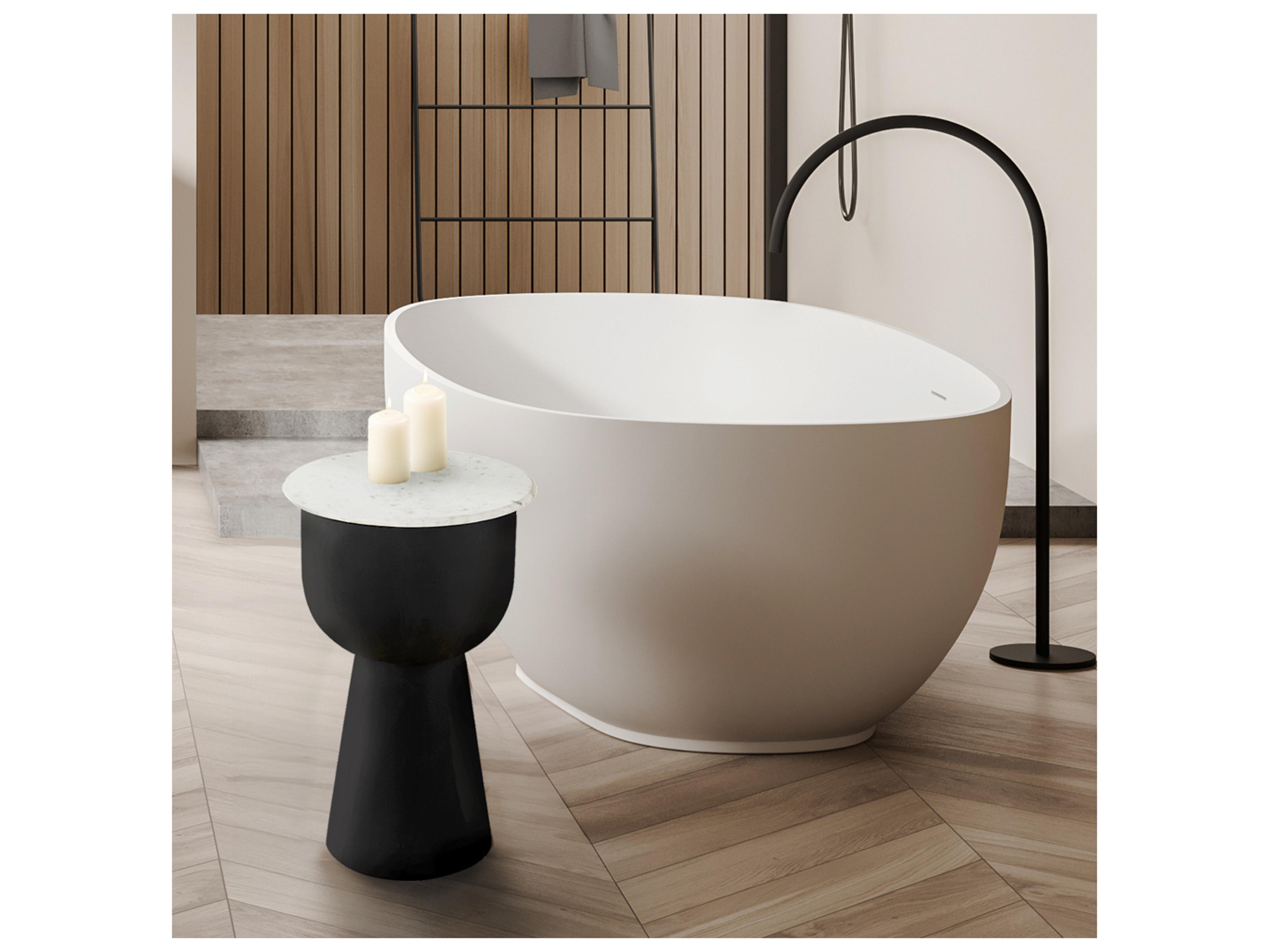 Canarm Nila Round Marble End Table