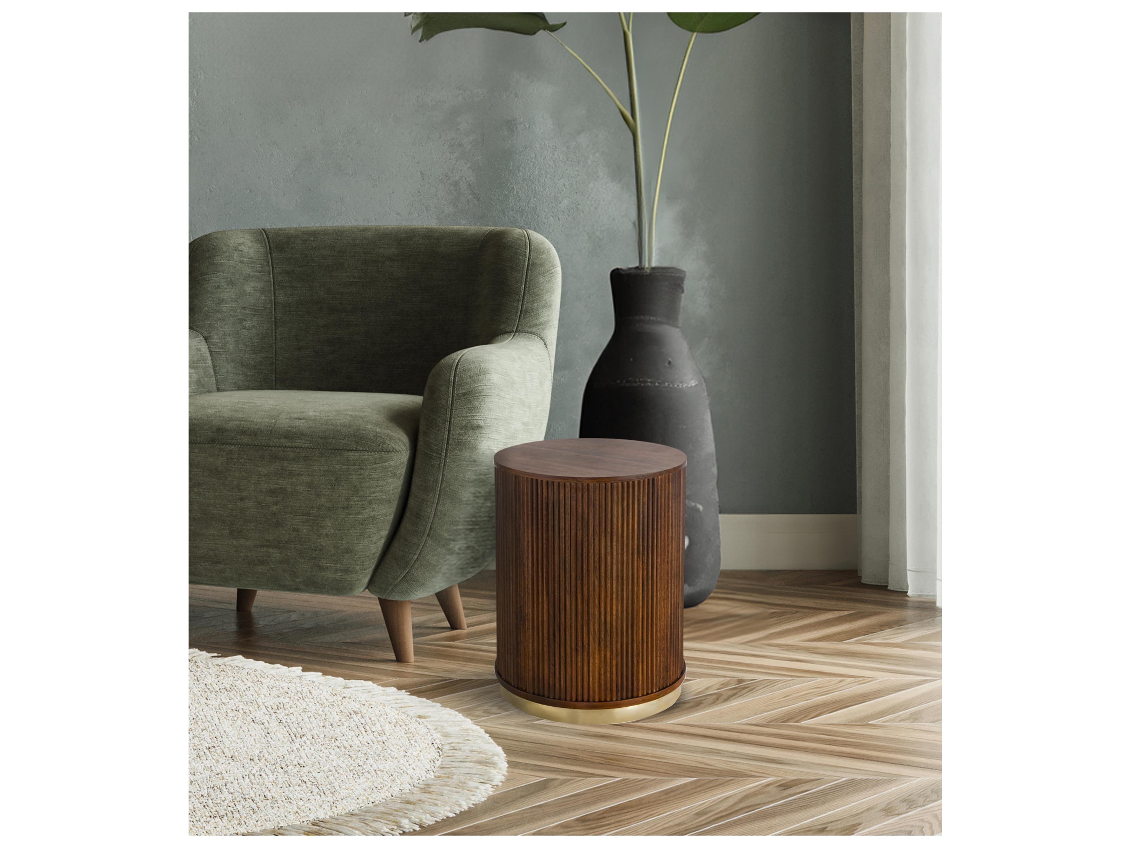 Canarm Delaney Round Wood End Table