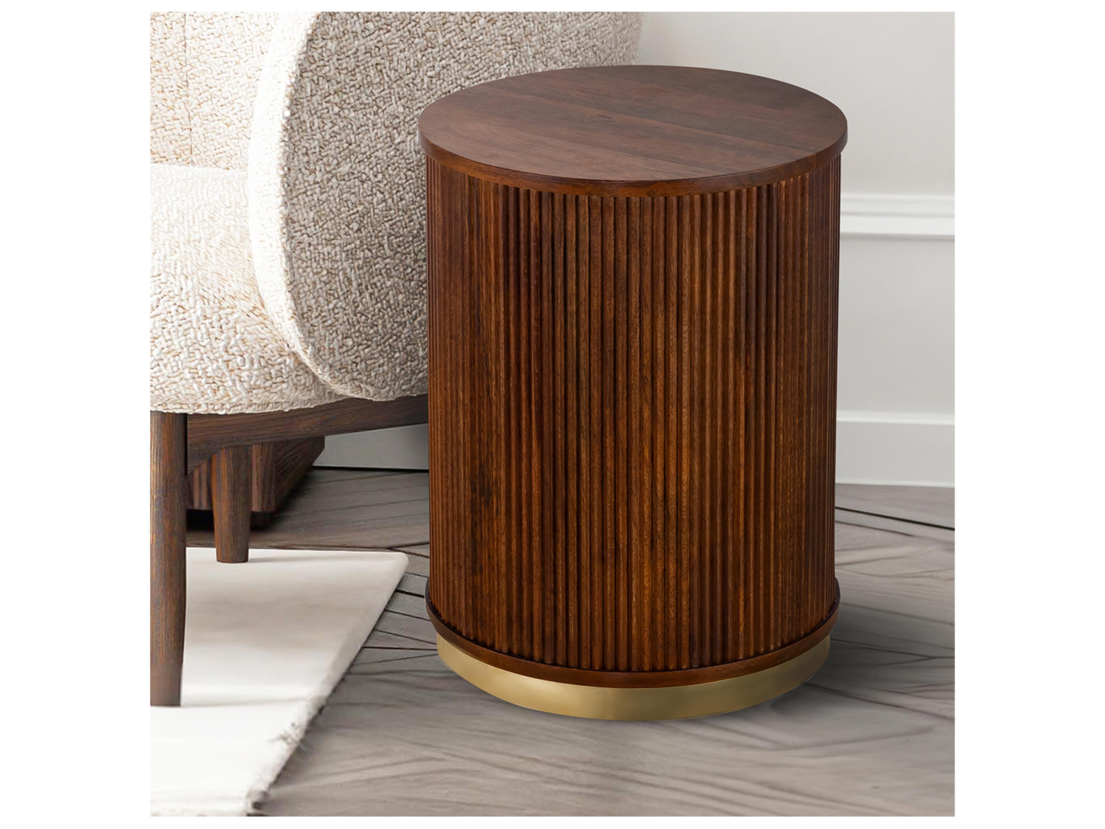 Canarm Delaney Round Wood End Table