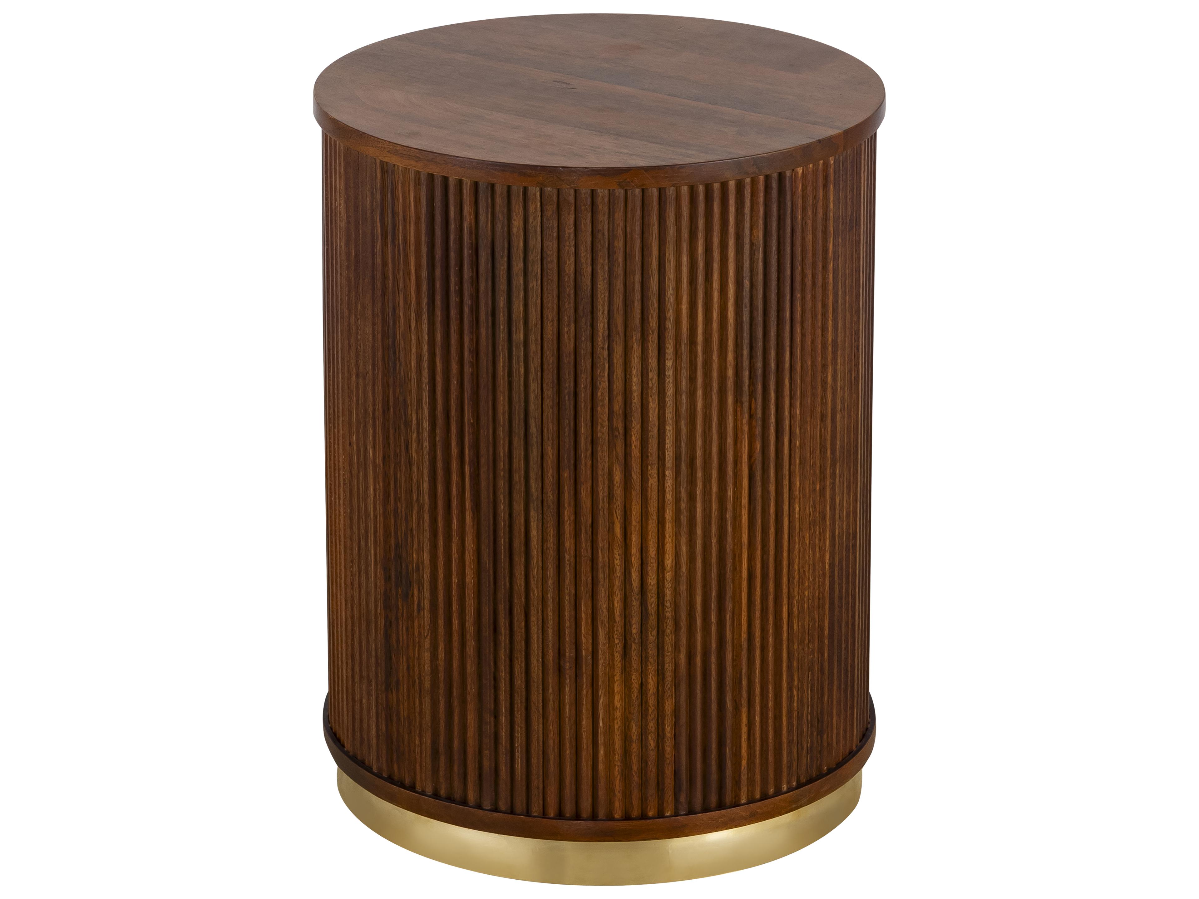 Delaney Round Wood End Table