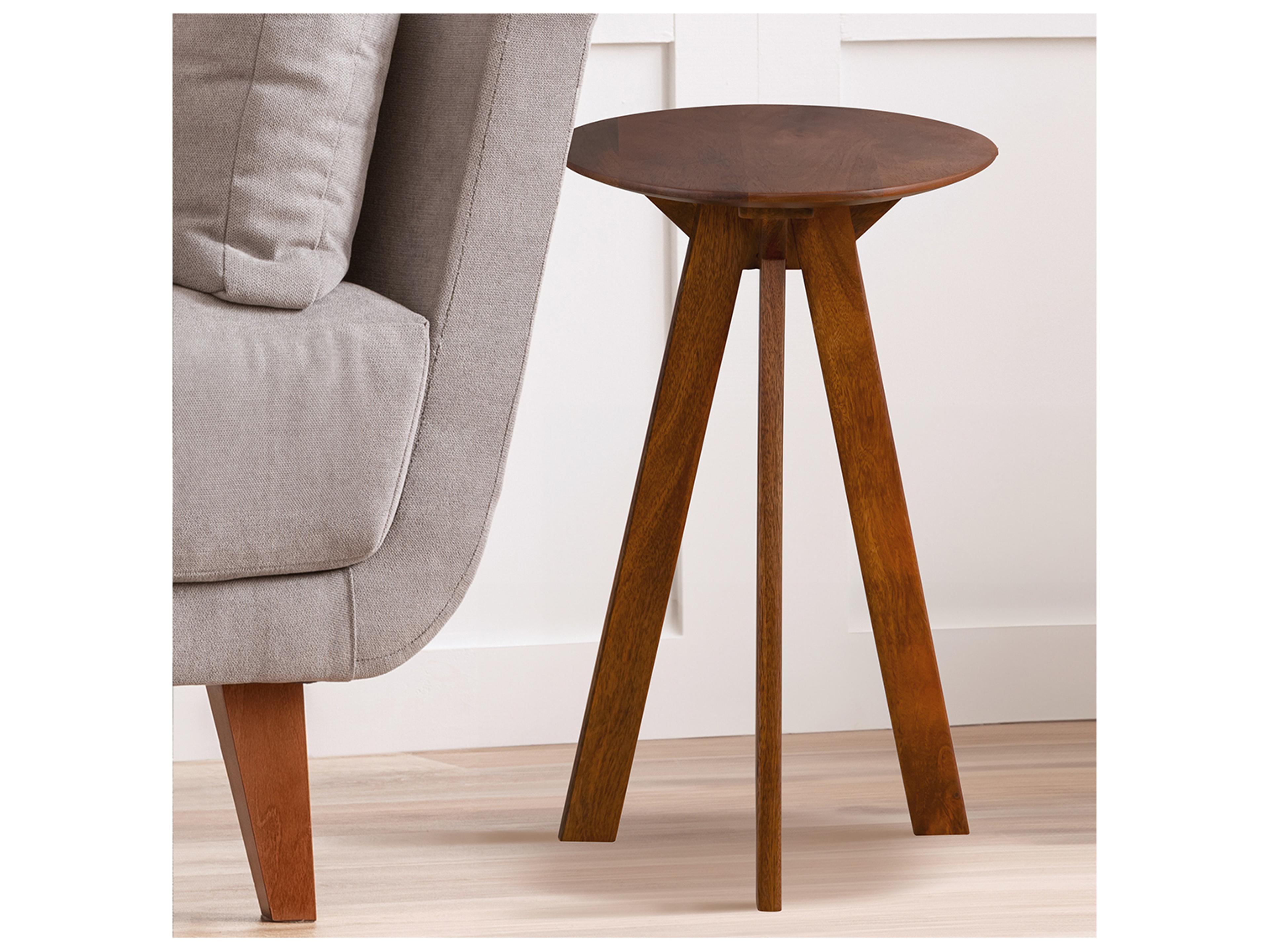 Canarm Charlie Round Wood End Table