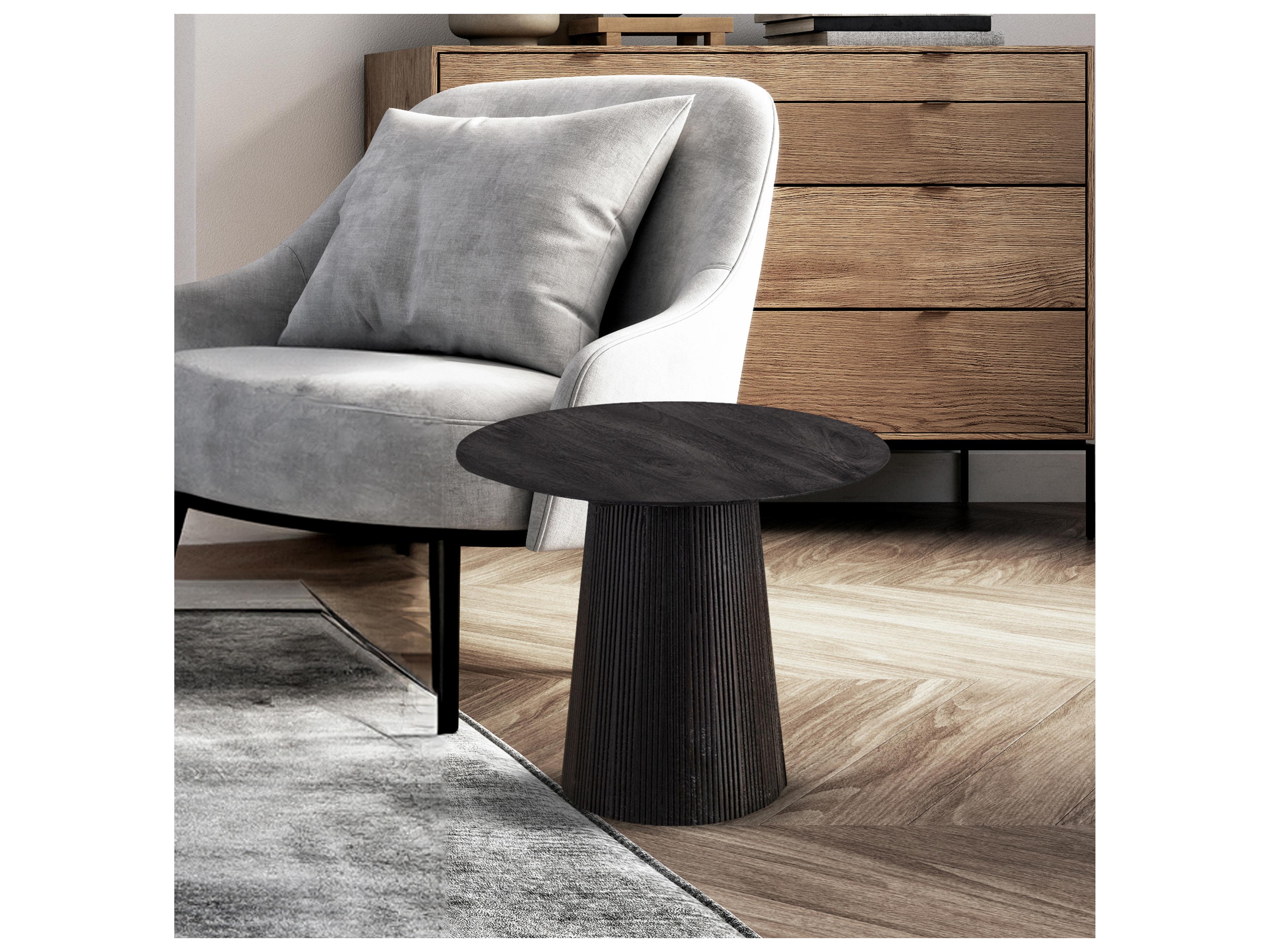 Canarm Madhy Round Wood End Table