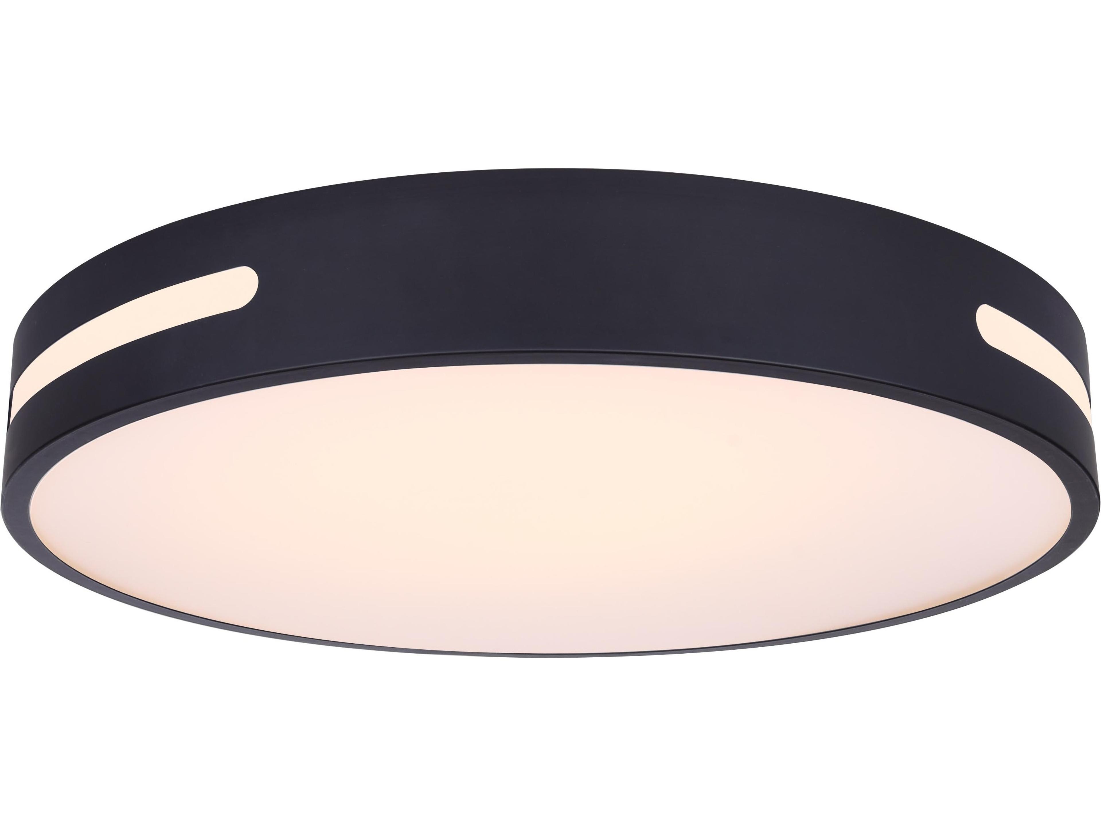 Led Flush Mount 1 -light Black LED Round