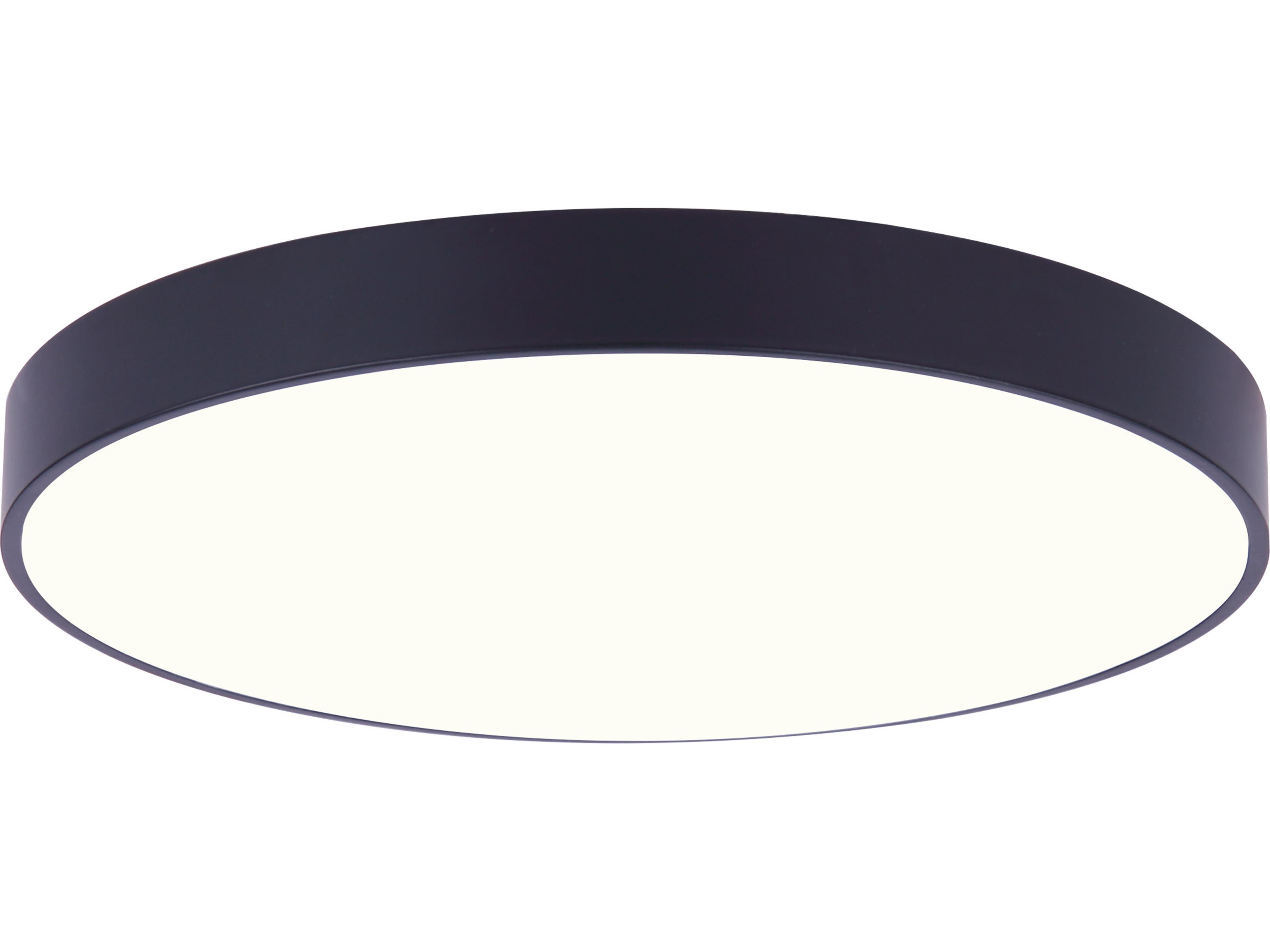 Led Edgeless Flush Mount Black LED Round