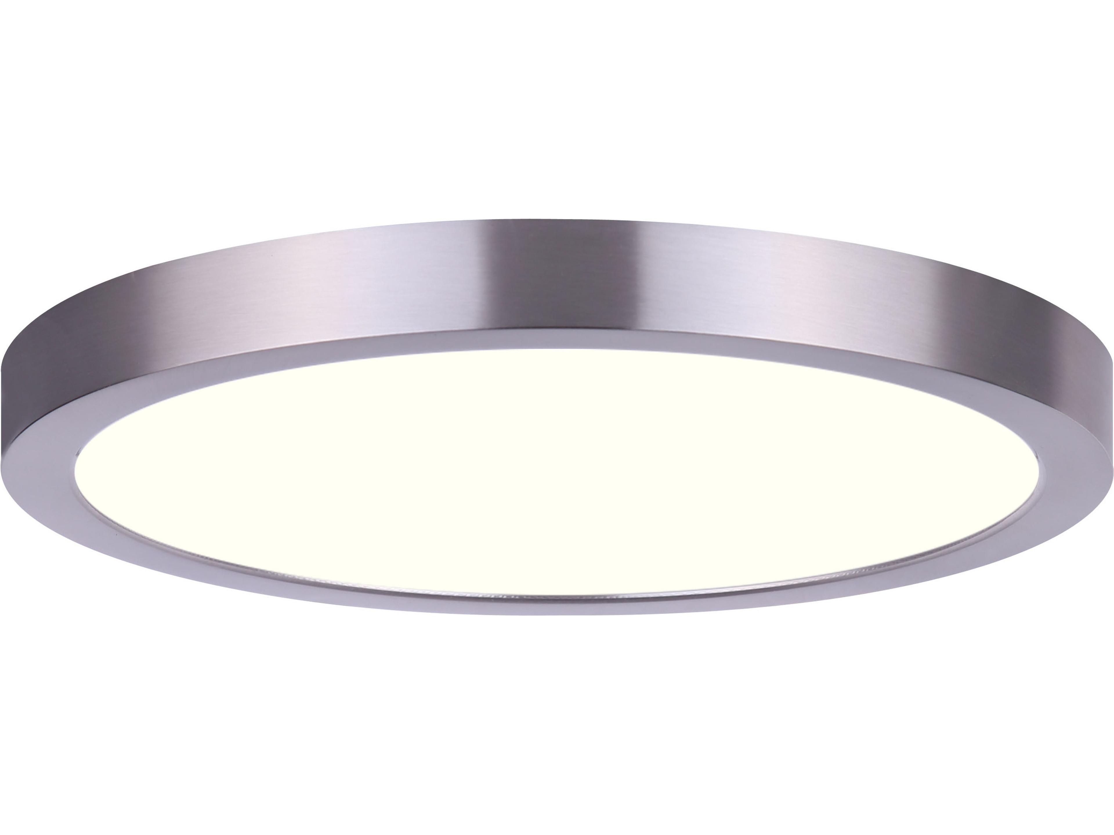 Led Disk Nickel LED Round Flush Mount