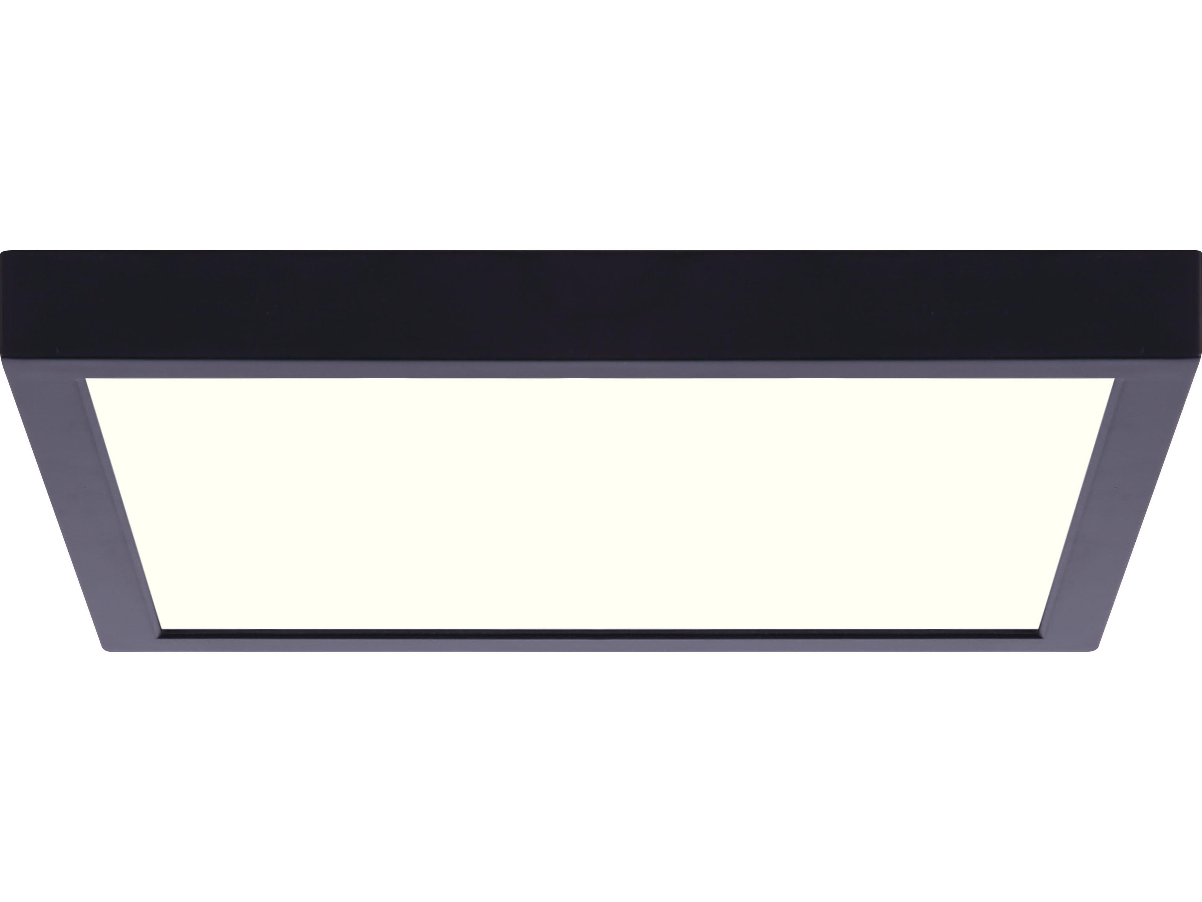 Led Square Disk Black LED Flush Mount