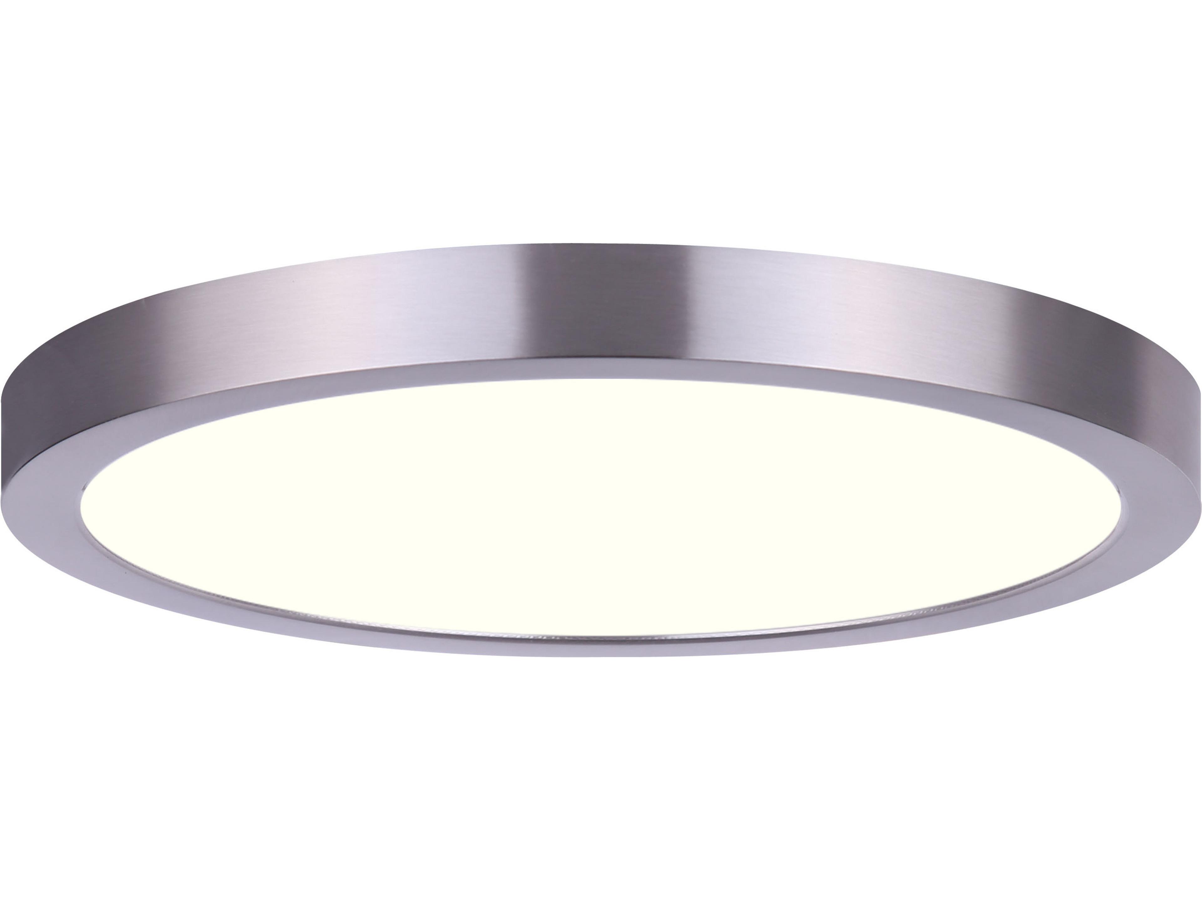 Led Disk Nickel LED Round Flush Mount