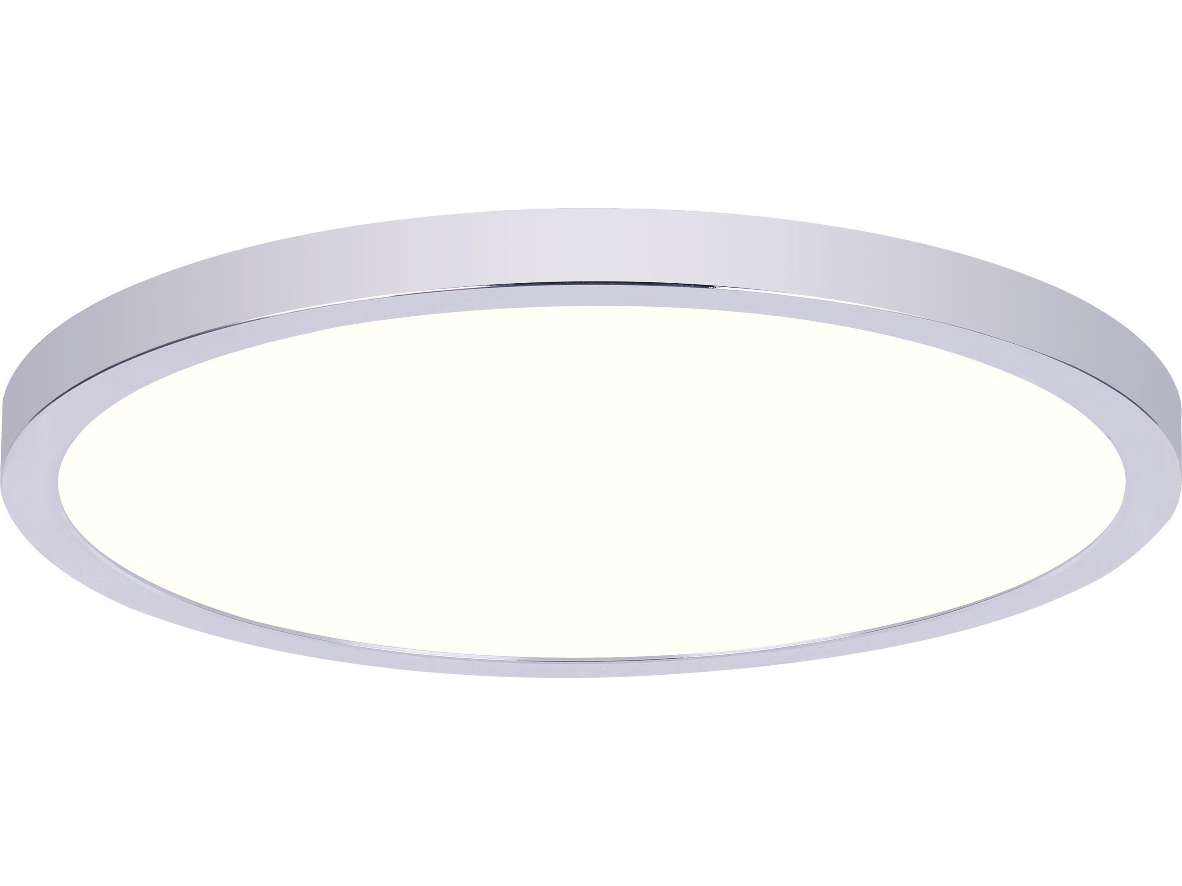Led Disk Chrome LED Round Flush Mount
